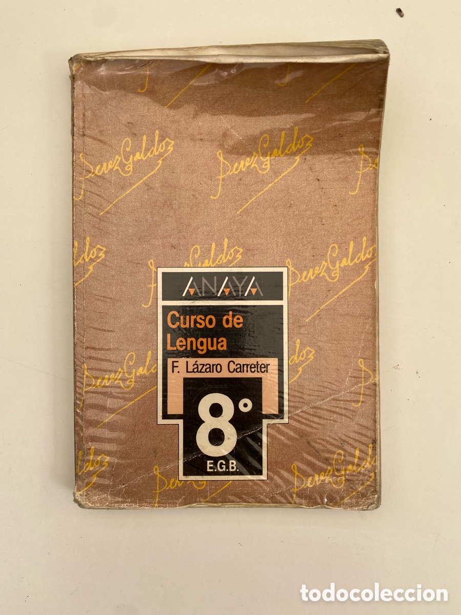 Libros de segunda mano: Libro Curso de Lengua 8&ordm; EGB - F. L&aacute;zaro Carreter - Editorial Anaya 1988