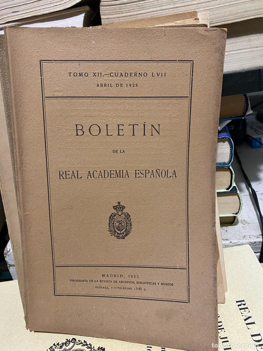 Libros de segunda mano: BOLETIN DE LA REAL ACADEMIA ESPA&Ntilde;OLA