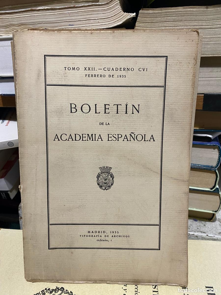 Libros de segunda mano: BOLETIN DE LA REAL ACADEMIA ESPA&Ntilde;OLA