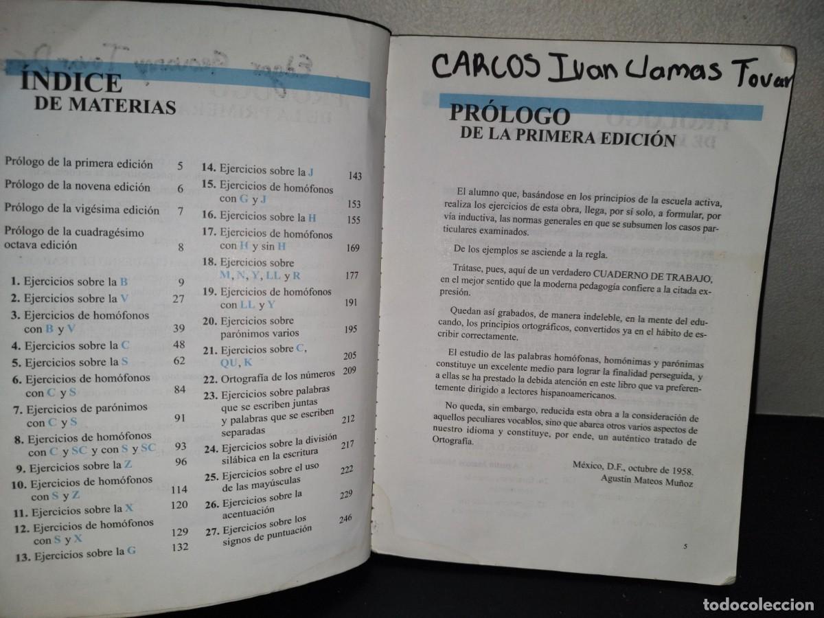 Libros de segunda mano: 201- Ejercicios Ortogr&aacute;ficos - Agust&iacute;n Mateos Mu&ntilde;oz - Editorial Esfinge - Foto 9