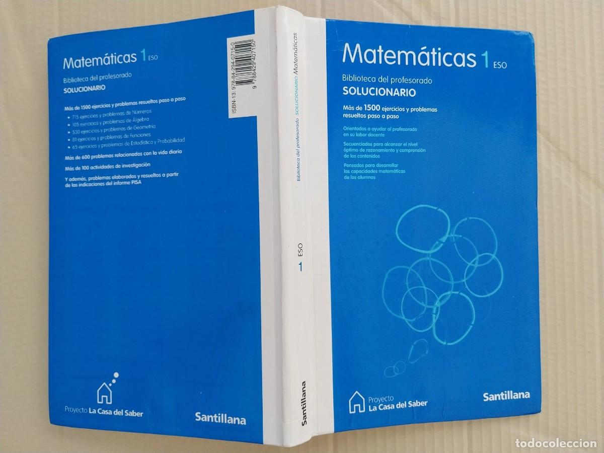 Libros de segunda mano: MATEM&Aacute;TICAS 1&ordm; ESO, Santillana &lsquo;2007 - LIBRO ESCOLAR - Foto 2