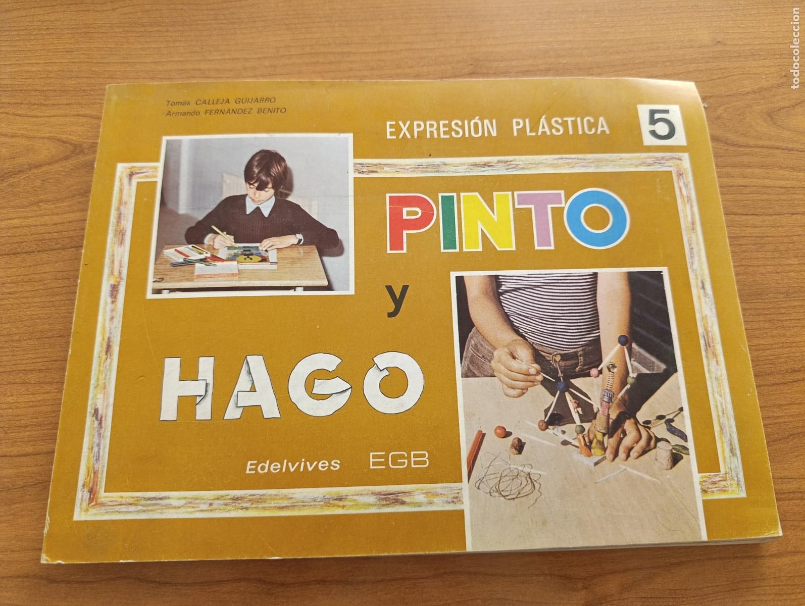 Gebrauchte B&uuml;cher: LIBRO ESCOLAR. EXPRESI&Oacute;N PL&Aacute;STICA PINTO Y HAGO 5. EDELVIVES EGB. 1980. DE TIENDA