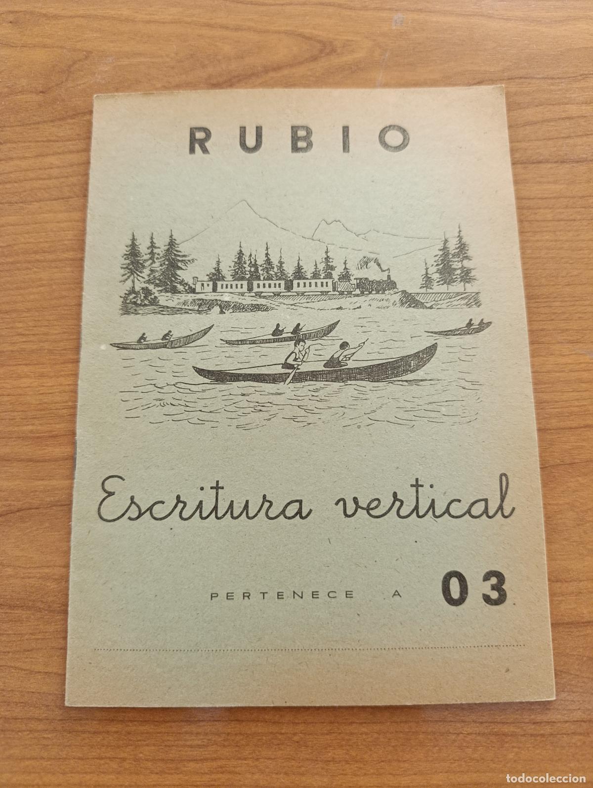 Libros de segunda mano: CARTILLA ESCOLAR RUBIO. ESCRITURA VERTICAL N&ordm; 03. 1963. SIN USO, PROCEDE DE TIENDA