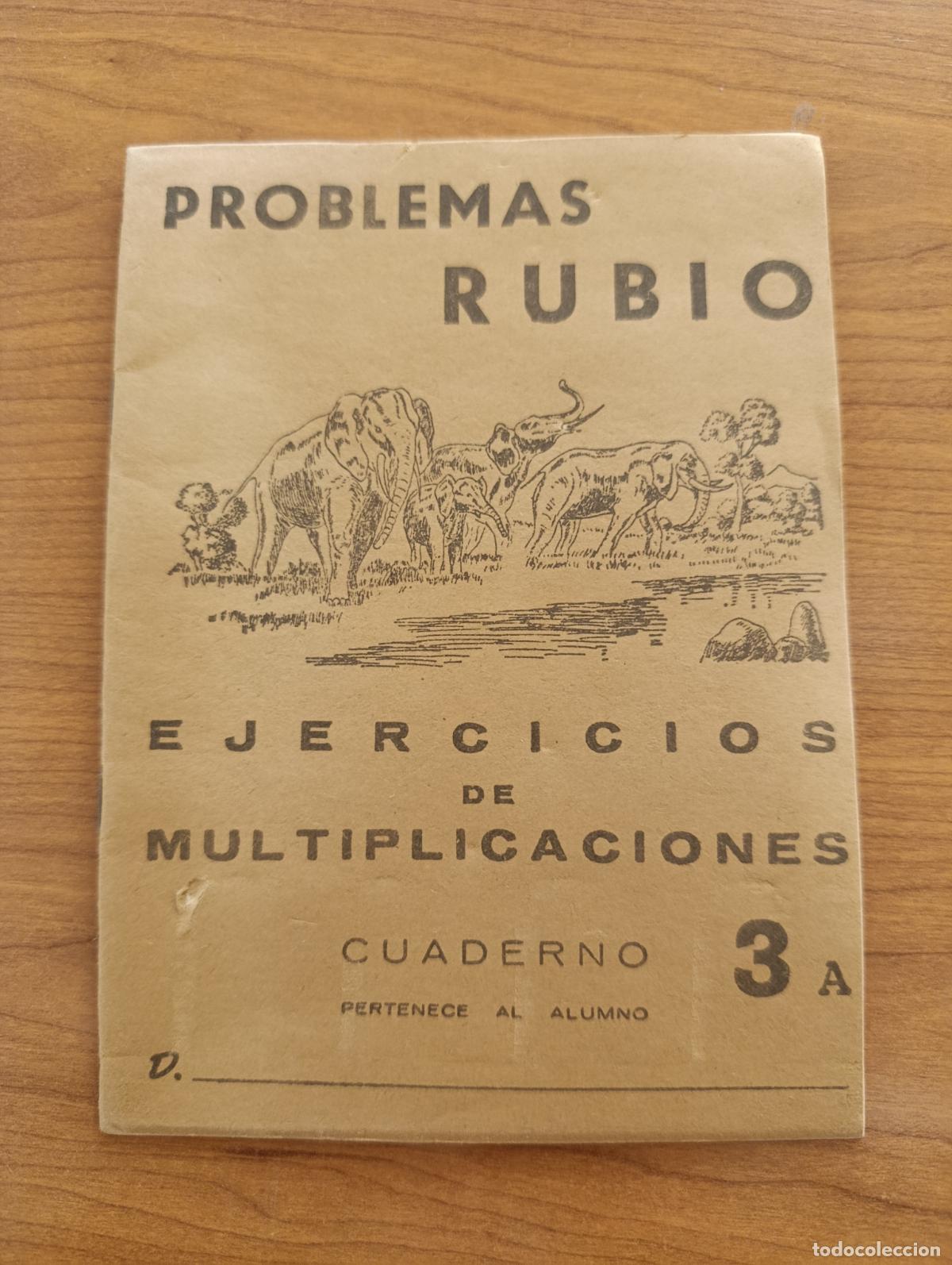 Libros de segunda mano: CARTILLA ESCOLAR PROBLEMAS RUBIO. EJERCICIOS MULTIPLICACIONES N&ordm; 3A. 1959. SIN USO PROCEDE DE TIENDA