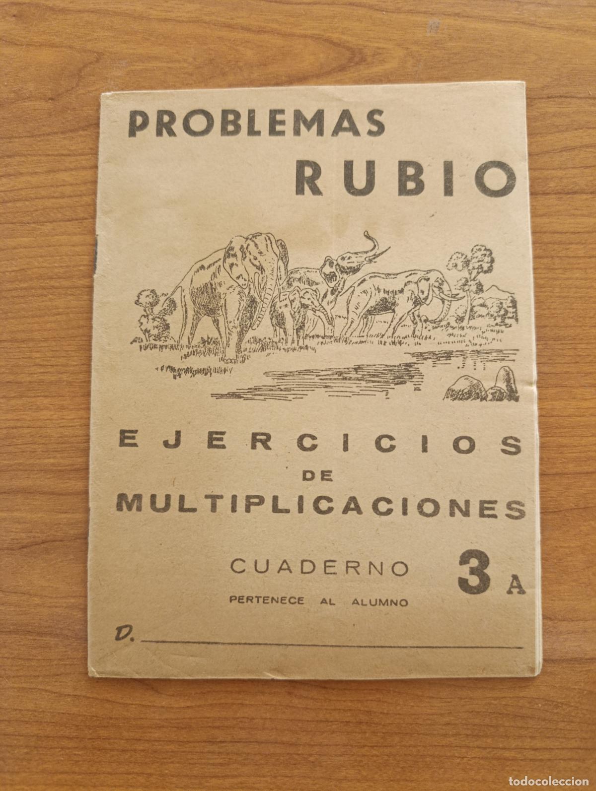 Libros de segunda mano: CARTILLA ESCOLAR PROBLEMAS RUBIO. EJERCICIOS MULTIPLICACIONES N&ordm; 3A. 1959. SIN USO PROCEDE DE TIENDA