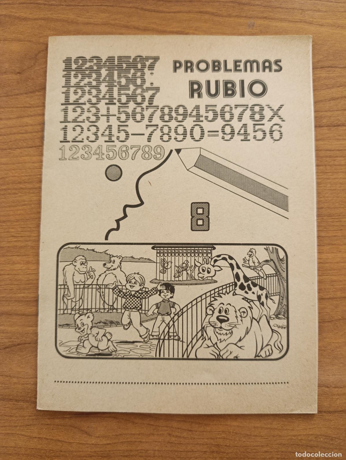 Libros de segunda mano: CARTILLA ESCOLAR PROBLEMAS RUBIO. N&ordm; 8. 1978. SIN USO PROCEDE DE TIENDA