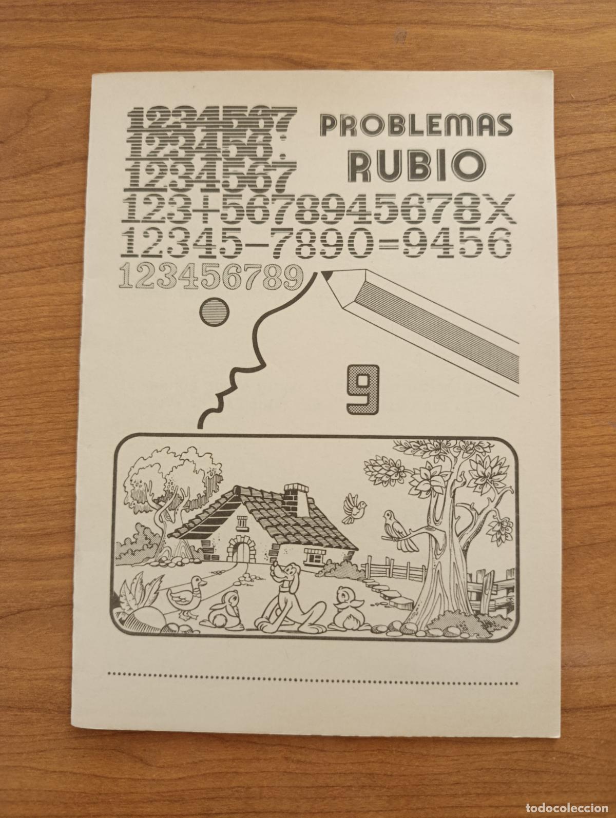 Libros de segunda mano: CARTILLA ESCOLAR PROBLEMAS RUBIO. N&ordm; 9. 1978. SIN USO PROCEDE DE TIENDA