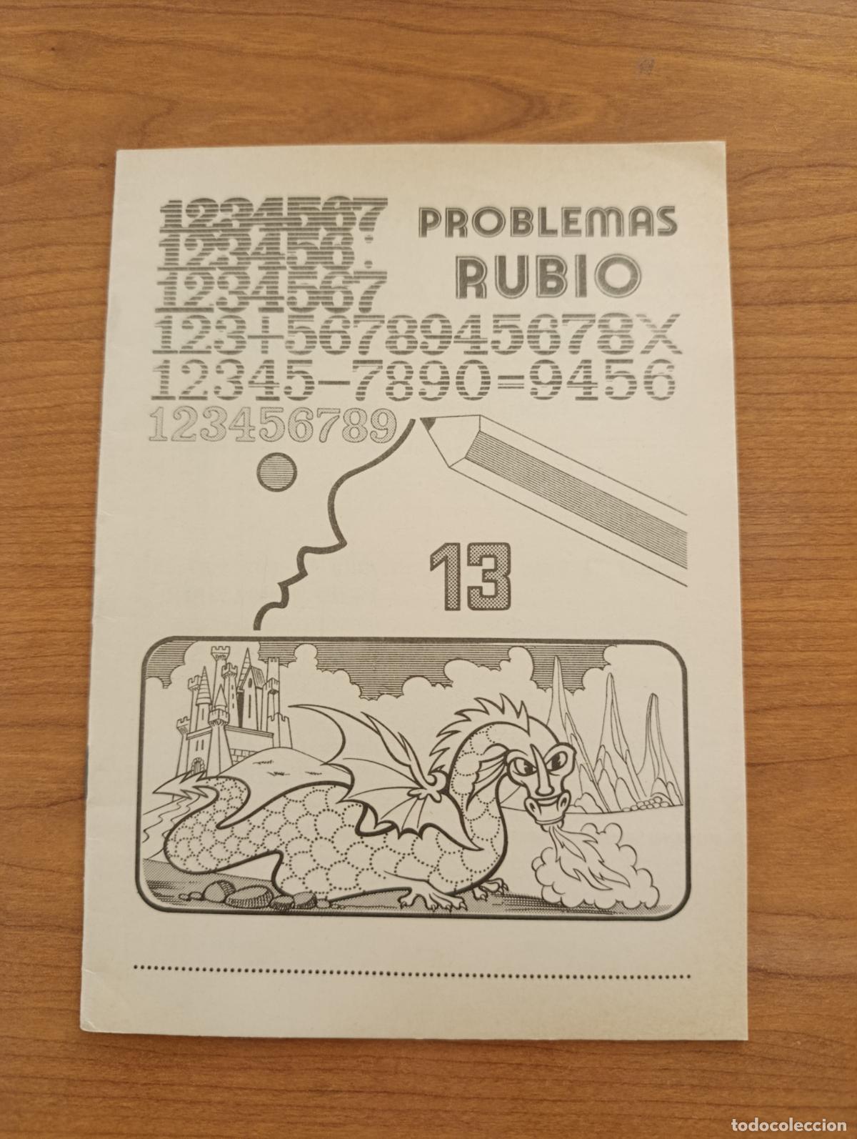 Libros de segunda mano: CARTILLA ESCOLAR PROBLEMAS RUBIO. N&ordm; 13. 1978. SIN USO PROCEDE DE TIENDA