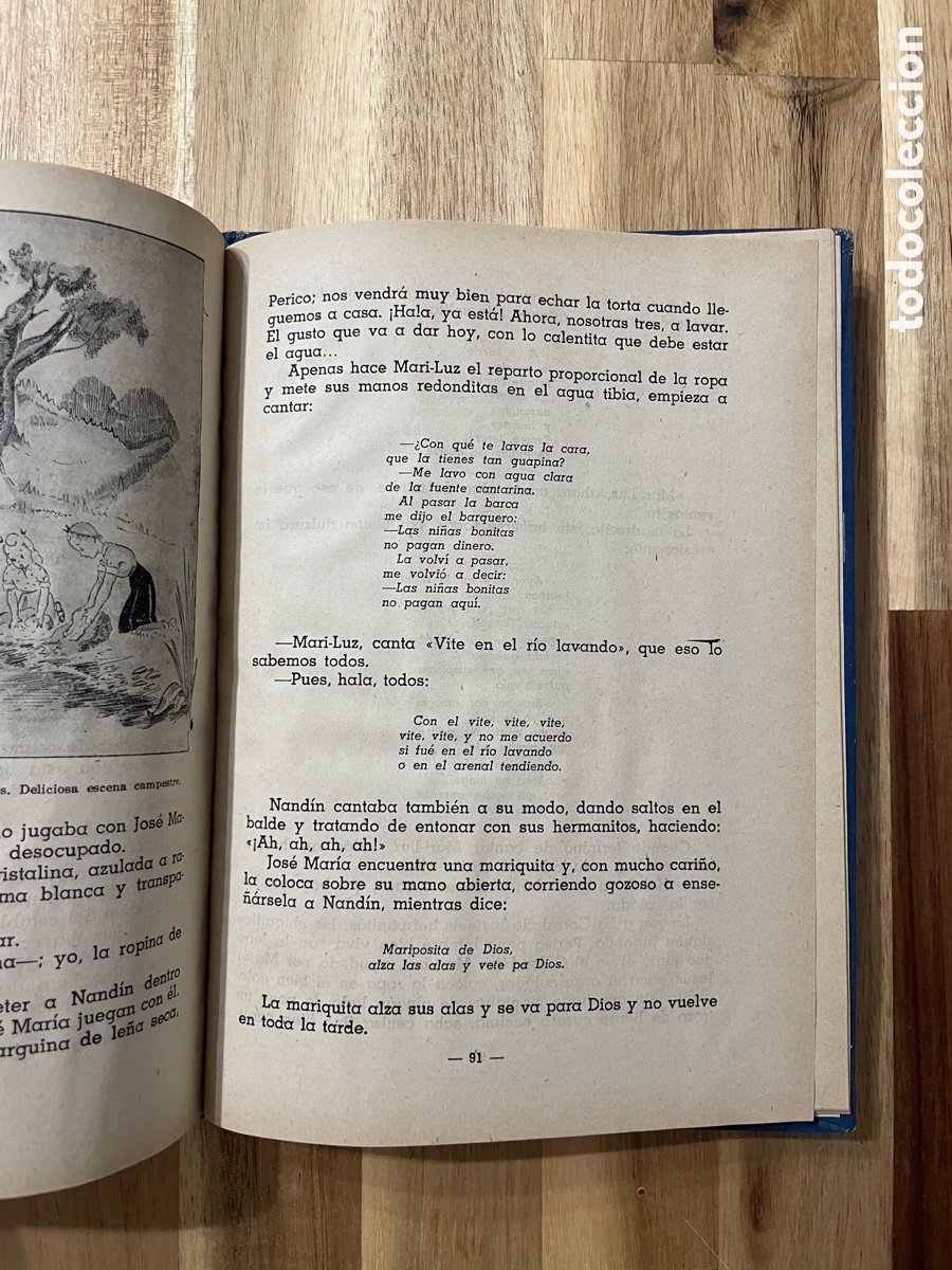 Libros de segunda mano: Mari Luz. Libro de lectura para ni&ntilde;as. 1944. Libro escolar. - Foto 5