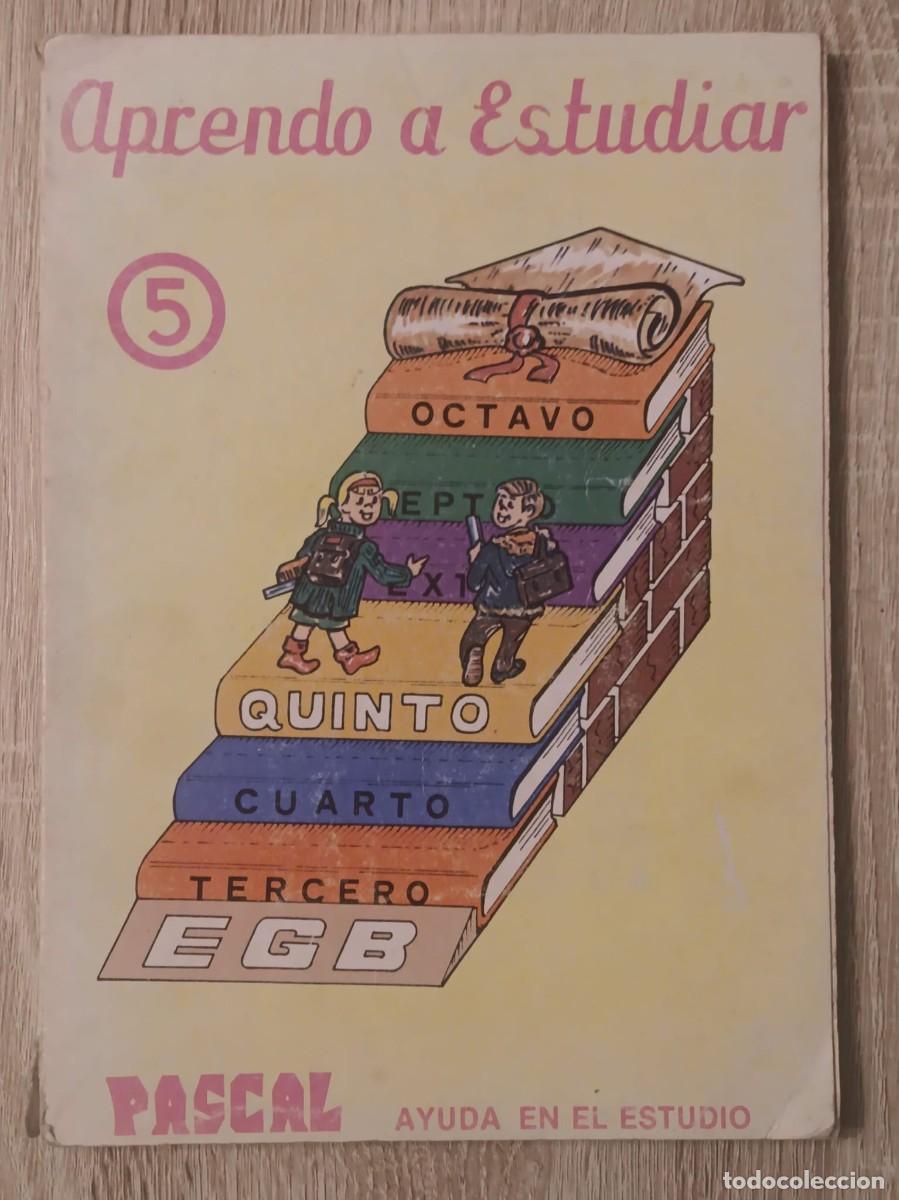 Libros de segunda mano: LIBRO DE TEXTO EGB APRENDO A ESTUDIAR 5 AYUDA EN EL ESTUDIO PASCAL 1983
