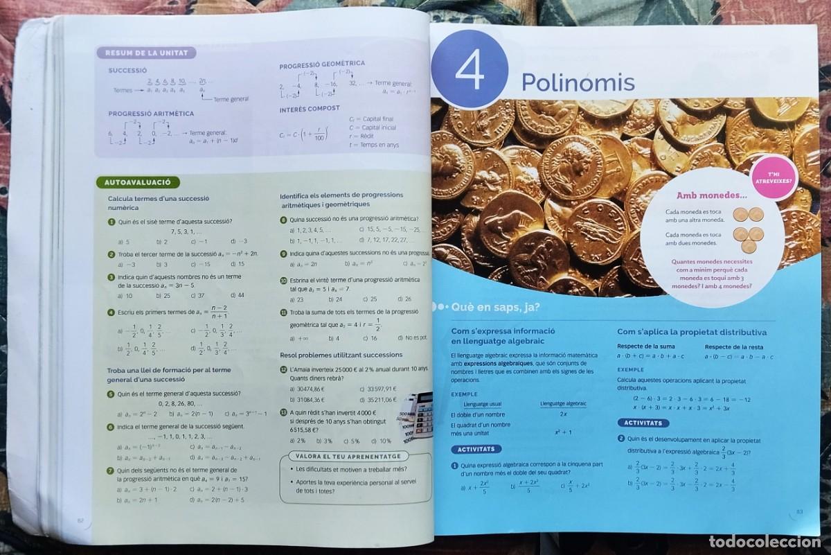 Libros de segunda mano: LIBRO DE TEXTO. MATEM&Agrave;TIQUES. LIBRO EN LENGUA CATALANA - Foto 5