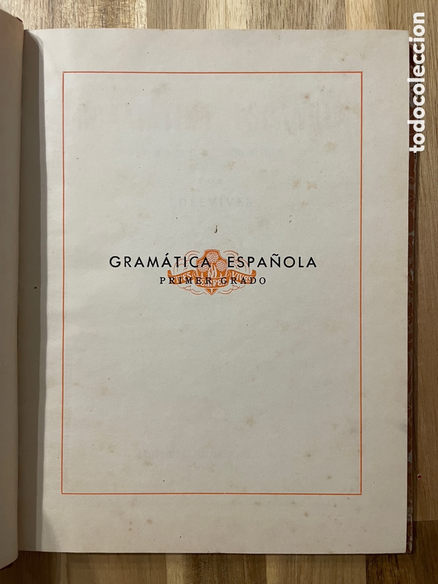 Libros de segunda mano: Gram&aacute;tica. Primer grado. Luis Vives. A&ntilde;o 1952. - Foto 2