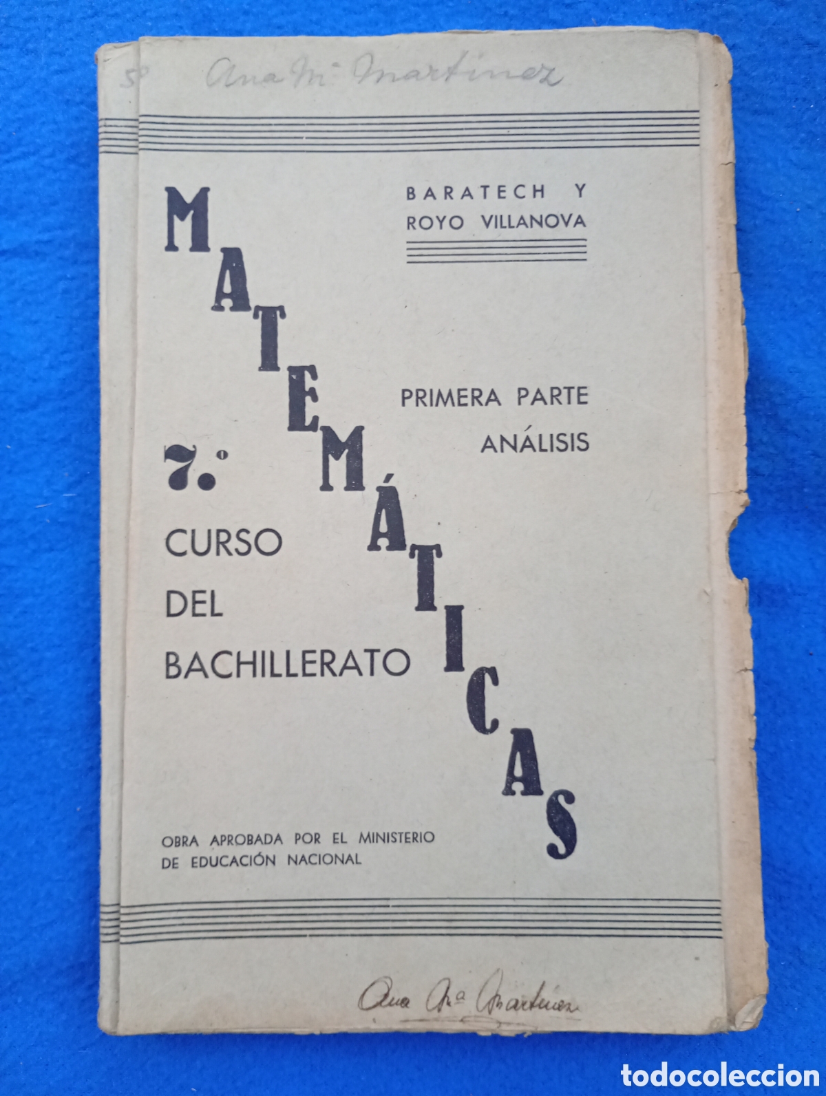 Livros em segunda m&atilde;o: Matem&aacute;ticas 7 curso bachillerato baratech