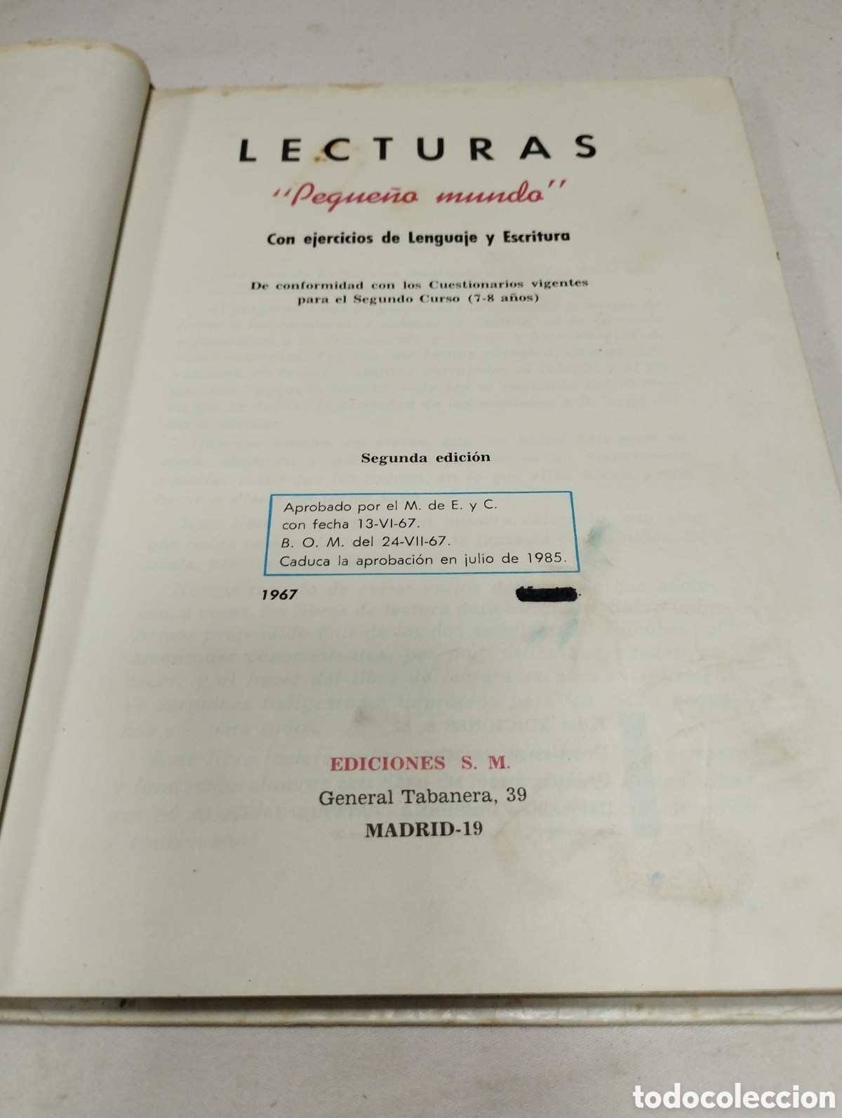 Libros de segunda mano: Lecturas peque&ntilde;o mundo. Ediciones SM, 1985 - Foto 2