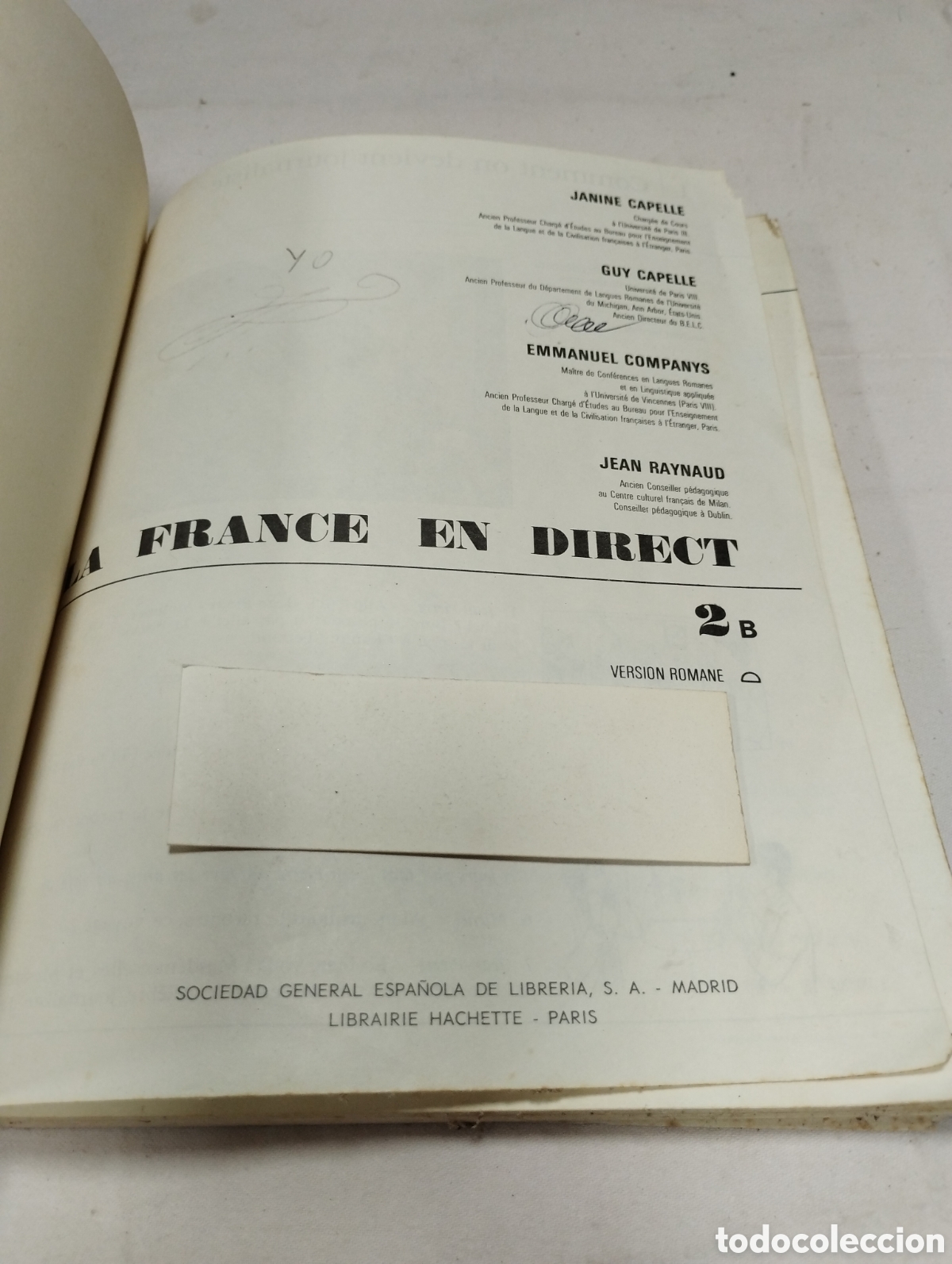 Libros de segunda mano: La France en direct. Version romane. S. G. E. L. / Hachette - Foto 2