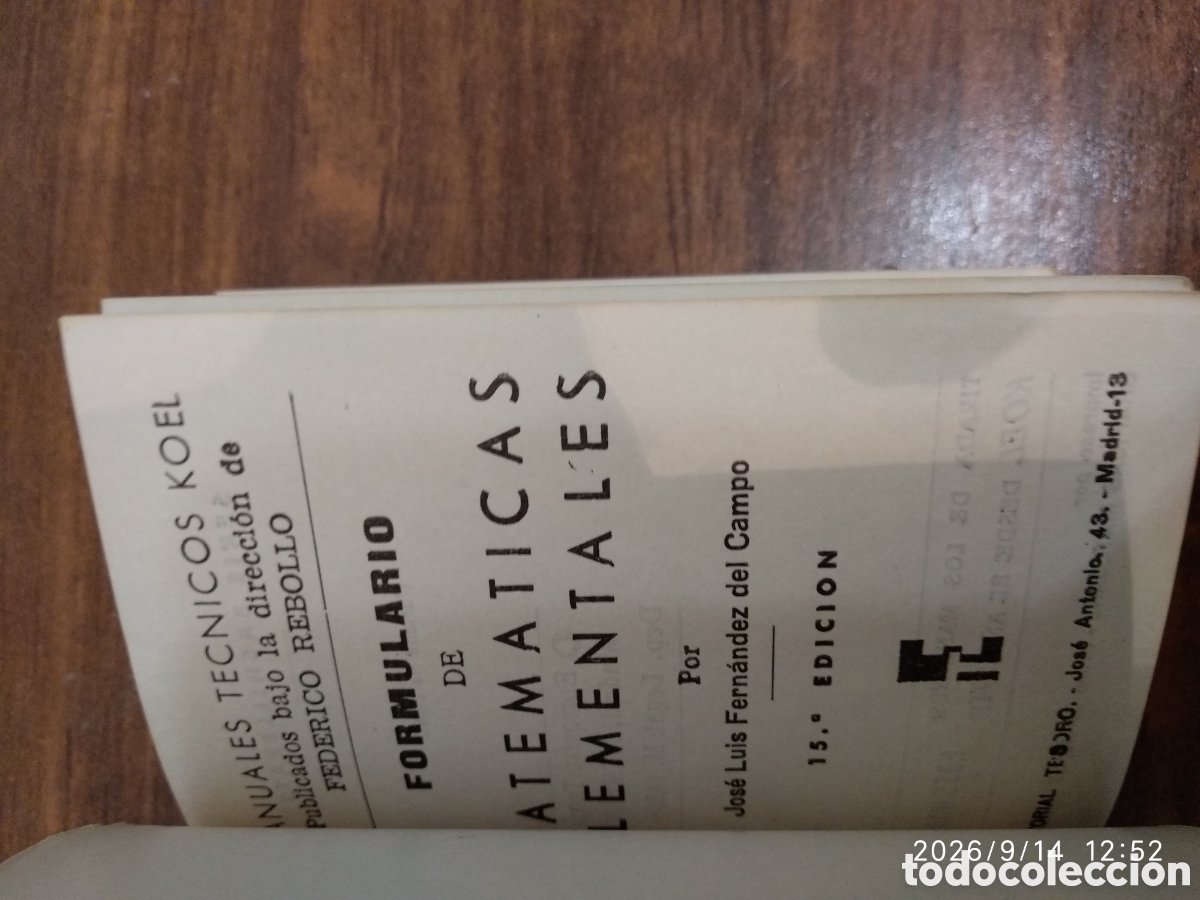 Libros de segunda mano: Koel formulario de matem&aacute;ticas elementales - Foto 13