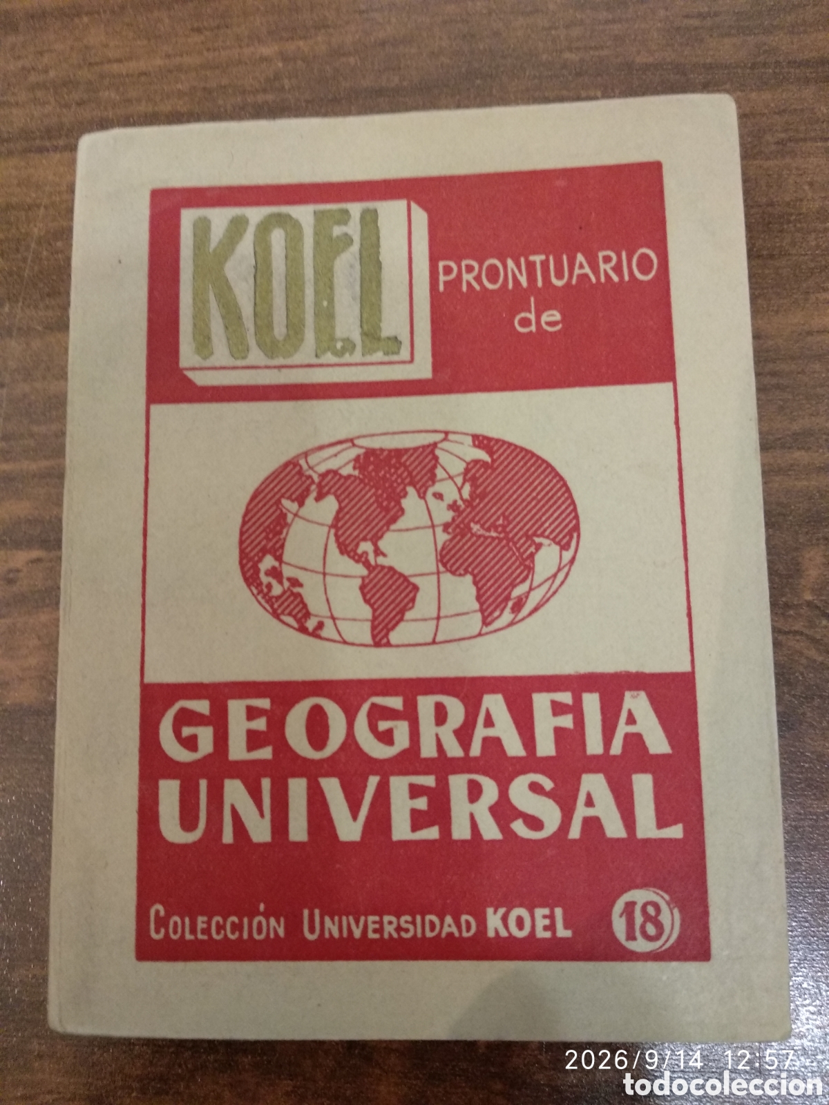 Libros de segunda mano: Koel prontuario de geograf&iacute;a Universal 18