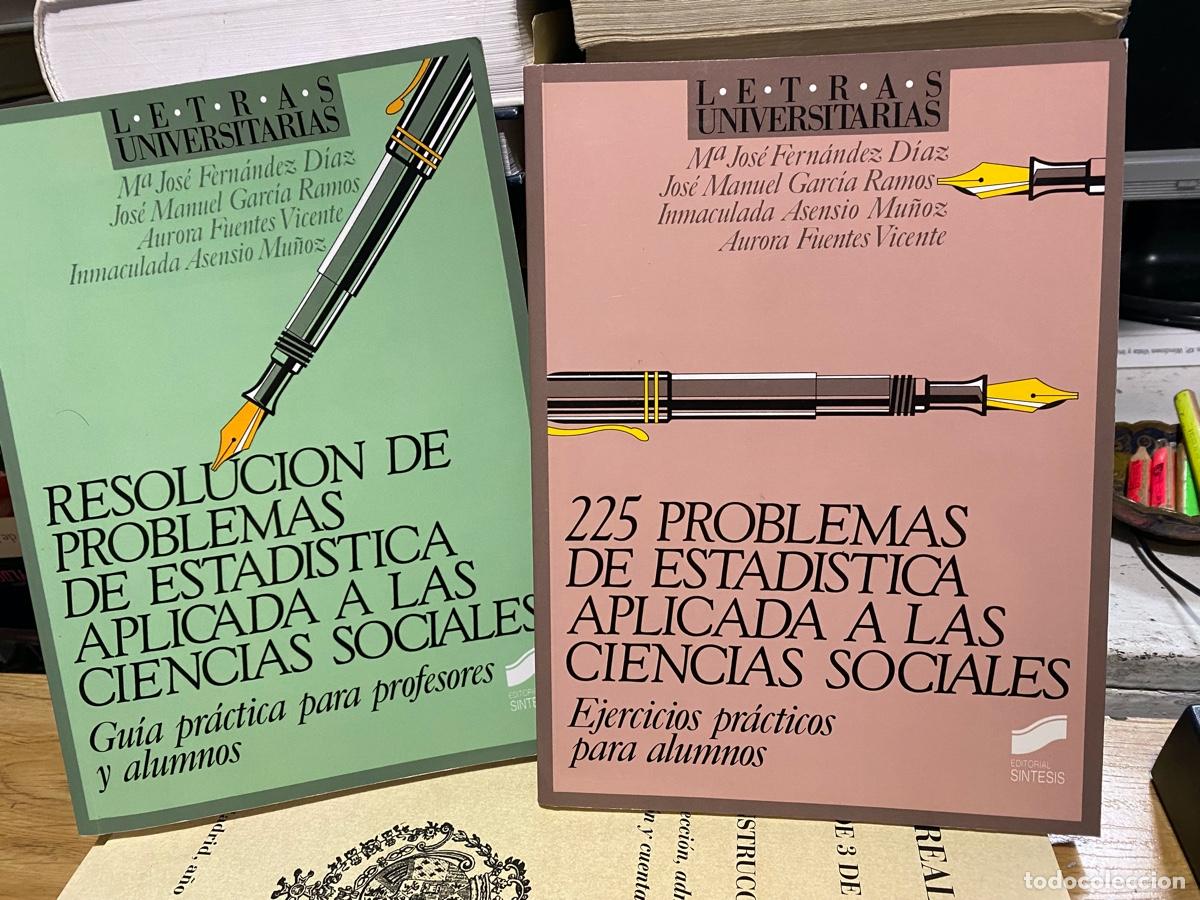 Libros de segunda mano: RESOLUCION DE PROBLEMAS DE ESTADISTICA APLICADA A LAS CIENCIAS SOCIALES, EDT. SINTESIS