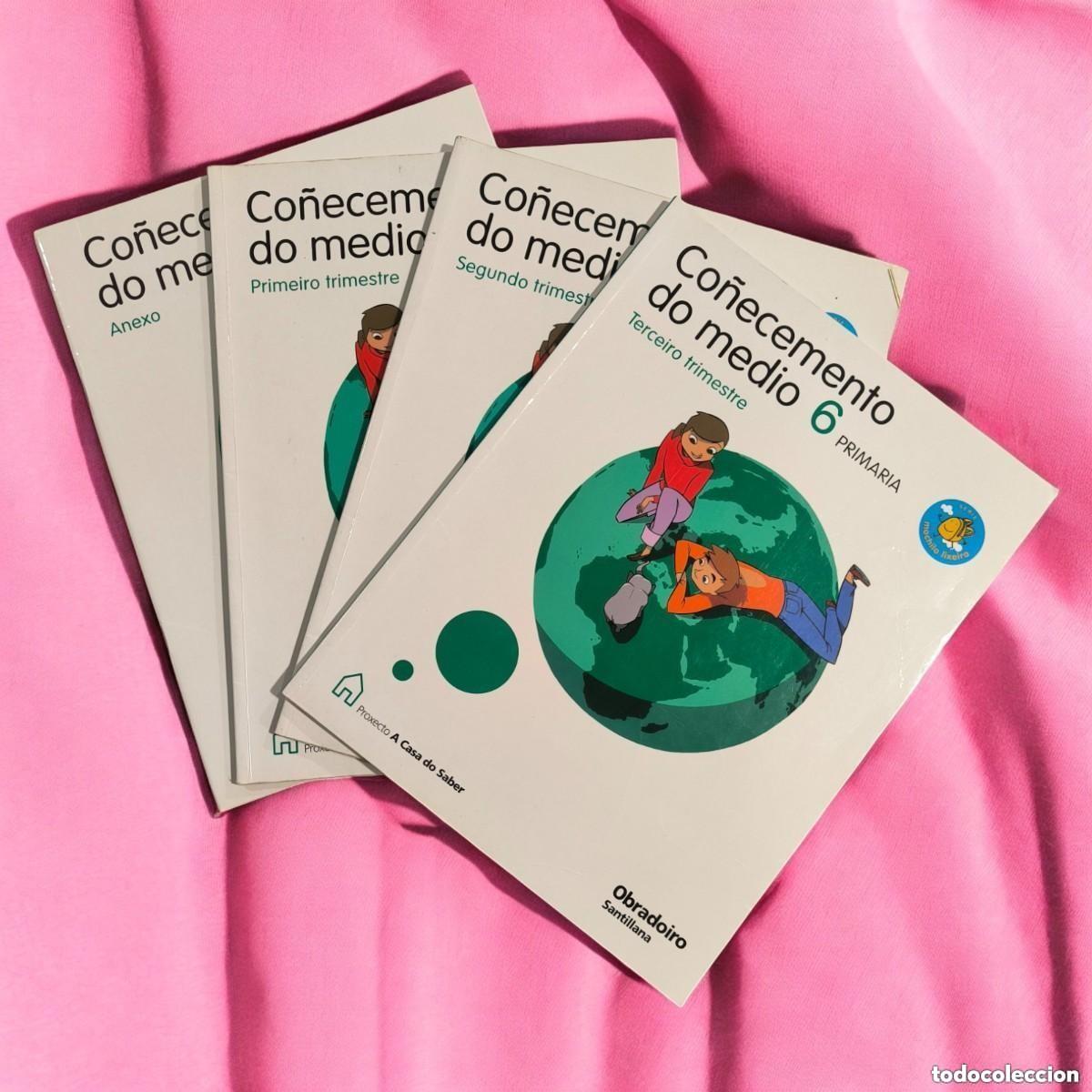 Second hand books: LOTE COMPLETO &ndash; &rdquo;CO&Ntilde;ECEMENTO DO MEDIO 6&rdquo; | 6&ordm; PRIMARIA | OBRADOIRO SANTILLANA | 4 CUADERNILLOS