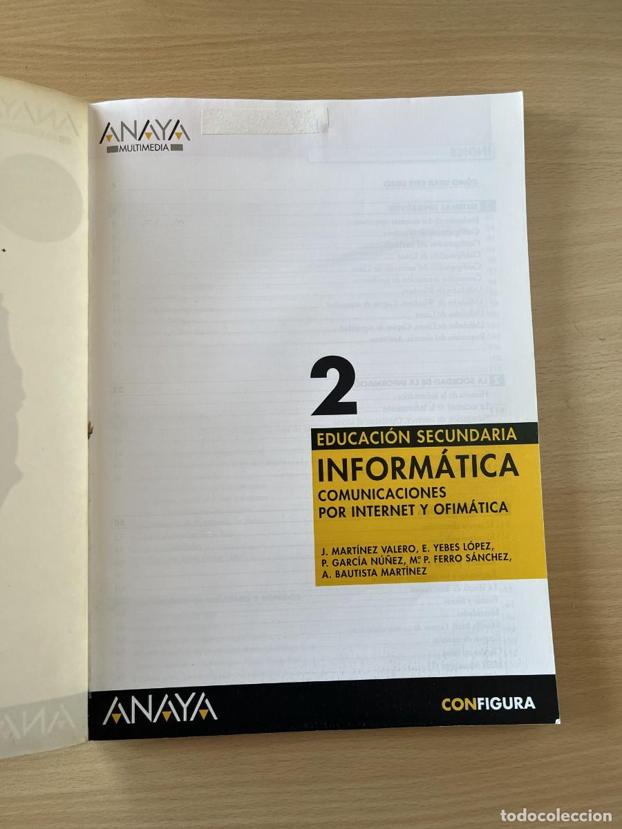 Libros de segunda mano: Libro Inform&aacute;tica 2&ordm; ESO Anaya 2005 CD - Foto 2