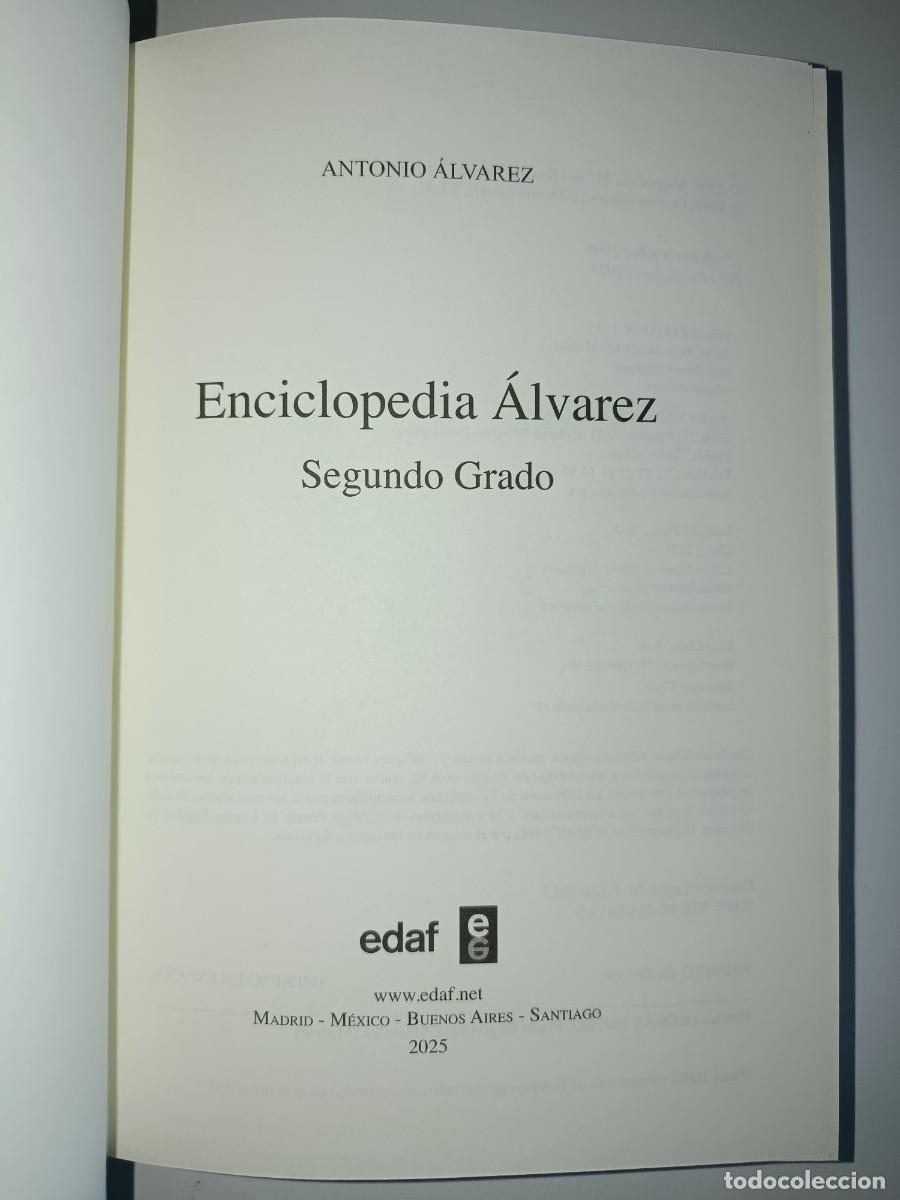 Libros de segunda mano: ENCICLOPEDIA &Aacute;LVAREZ SEGUNDO GRADO. FACS&Iacute;MIL. EDITORIAL EDAF. 2025 - Foto 2