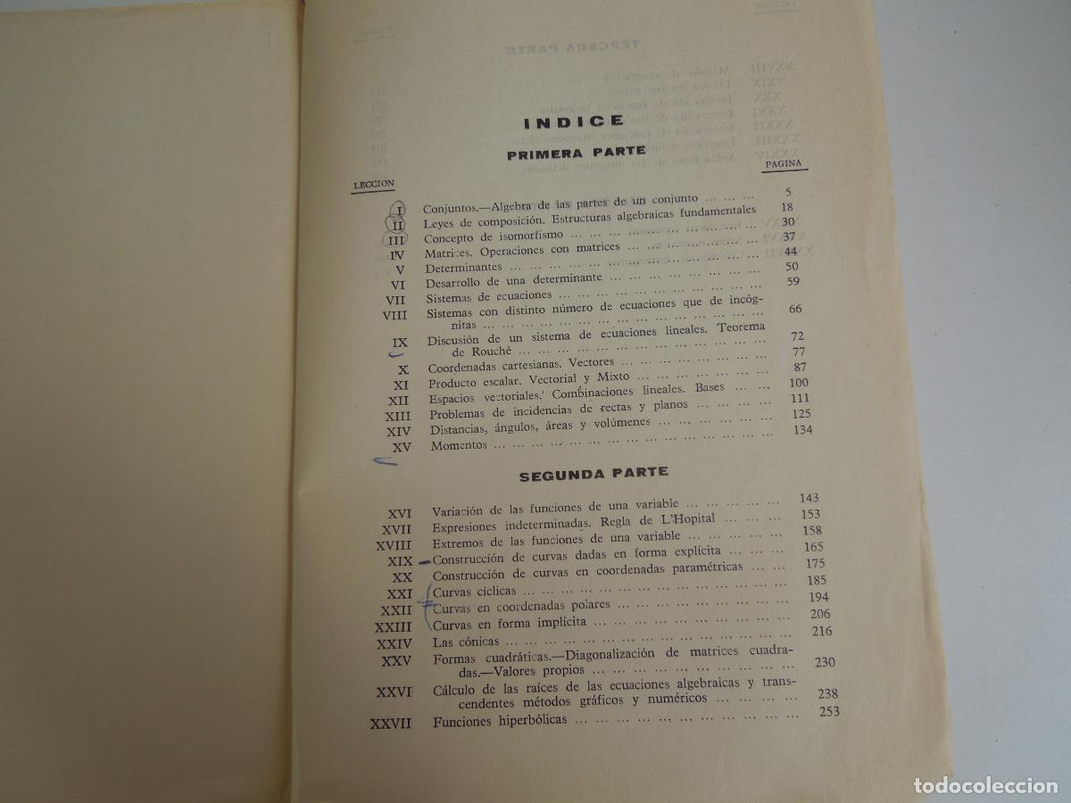 Libros de segunda mano: MATEMATICAS - ALGEBRA - PRIMER CURSO - SANTANDER 1967 LUIS THOMAS ARAS - - Foto 5