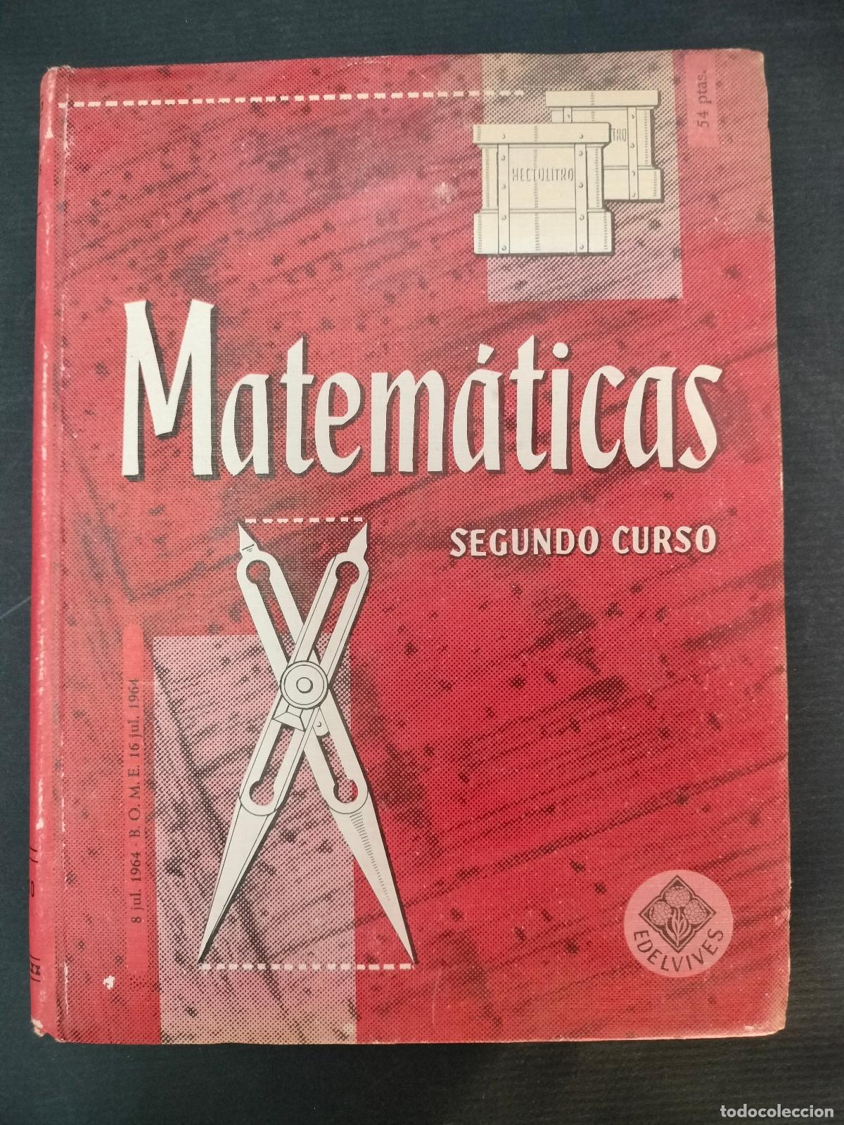 Libros de segunda mano: MATEMATICAS SEGUNDO CURSO EDELVIVES 1966 EXCELENTE - Foto 1