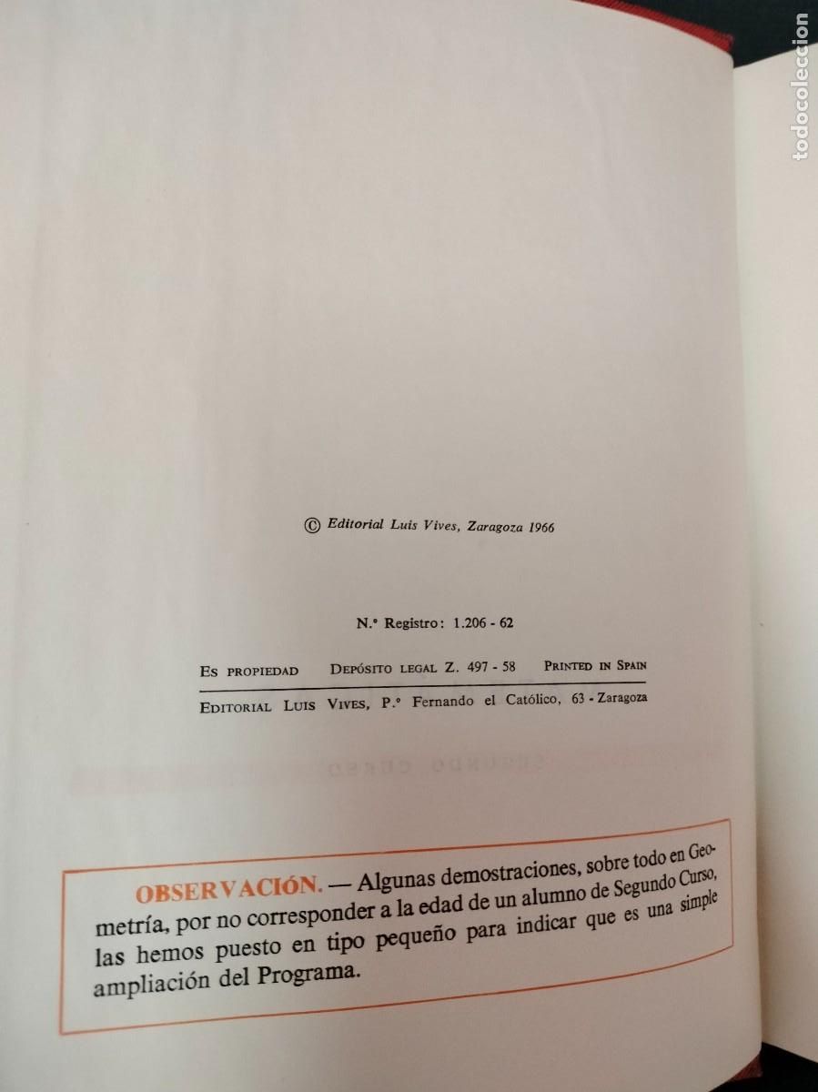 Libros de segunda mano: MATEMATICAS SEGUNDO CURSO EDELVIVES 1966 EXCELENTE - Foto 3