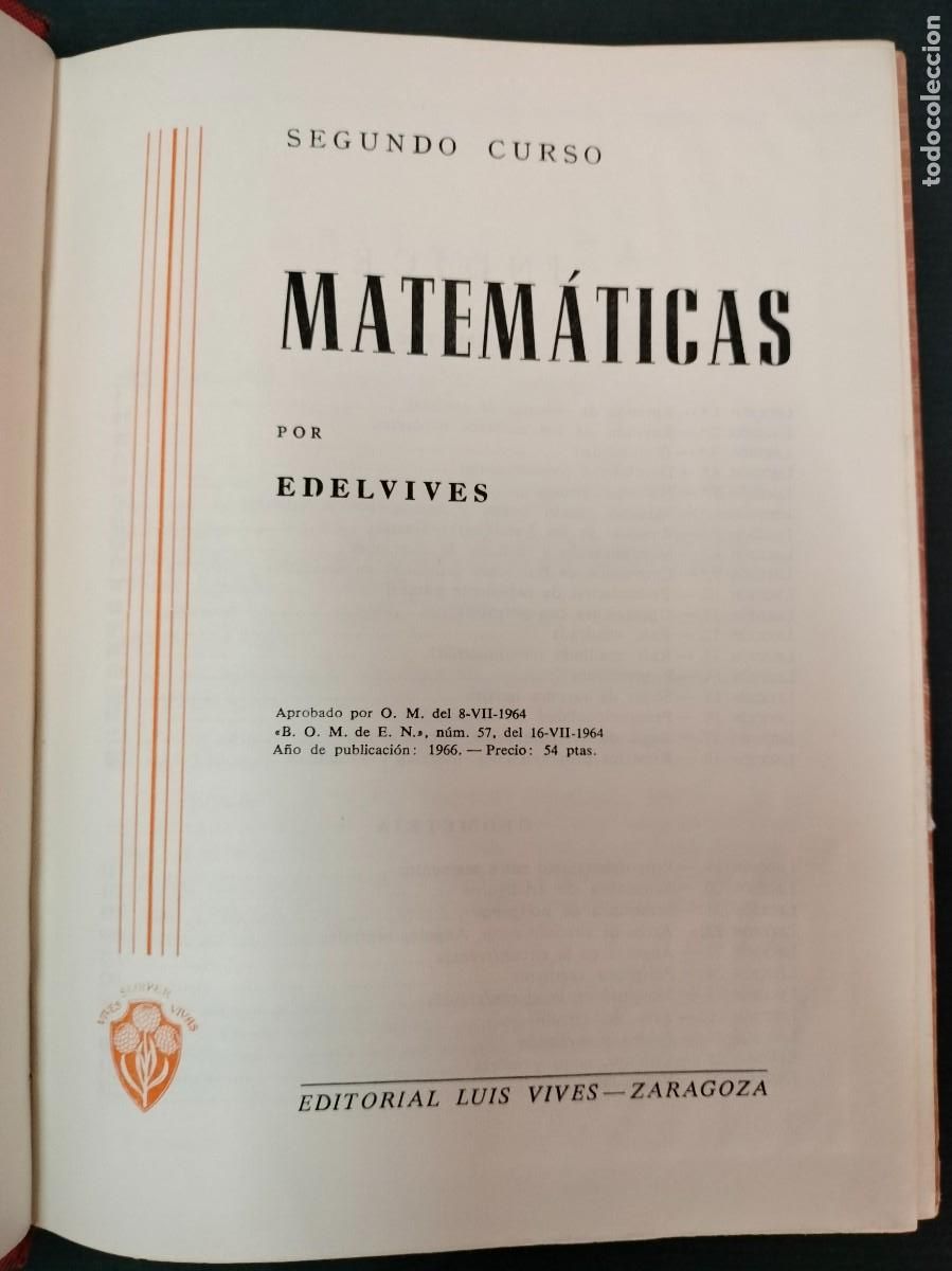Libros de segunda mano: MATEMATICAS SEGUNDO CURSO EDELVIVES 1966 EXCELENTE - Foto 4