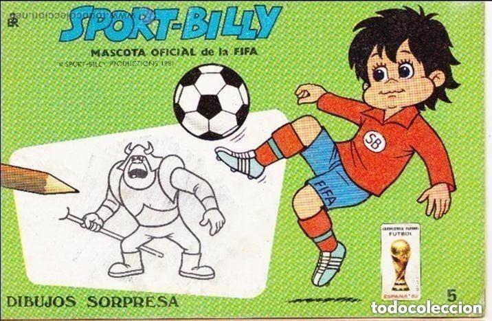 Libros de segunda mano: CUADERNO PEQUE&Ntilde;O PARA COLOREAR - Sport Billy N 5 -MASCOTA FIFA -DIBUJOS ANIMADOS A&Ntilde;OS 80
