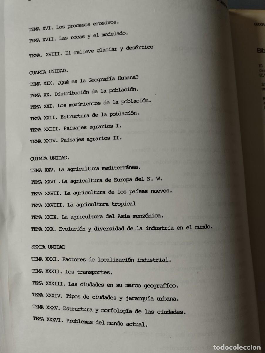 Libros de segunda mano: Geograf&iacute;a General UNED 1980 - Foto 4