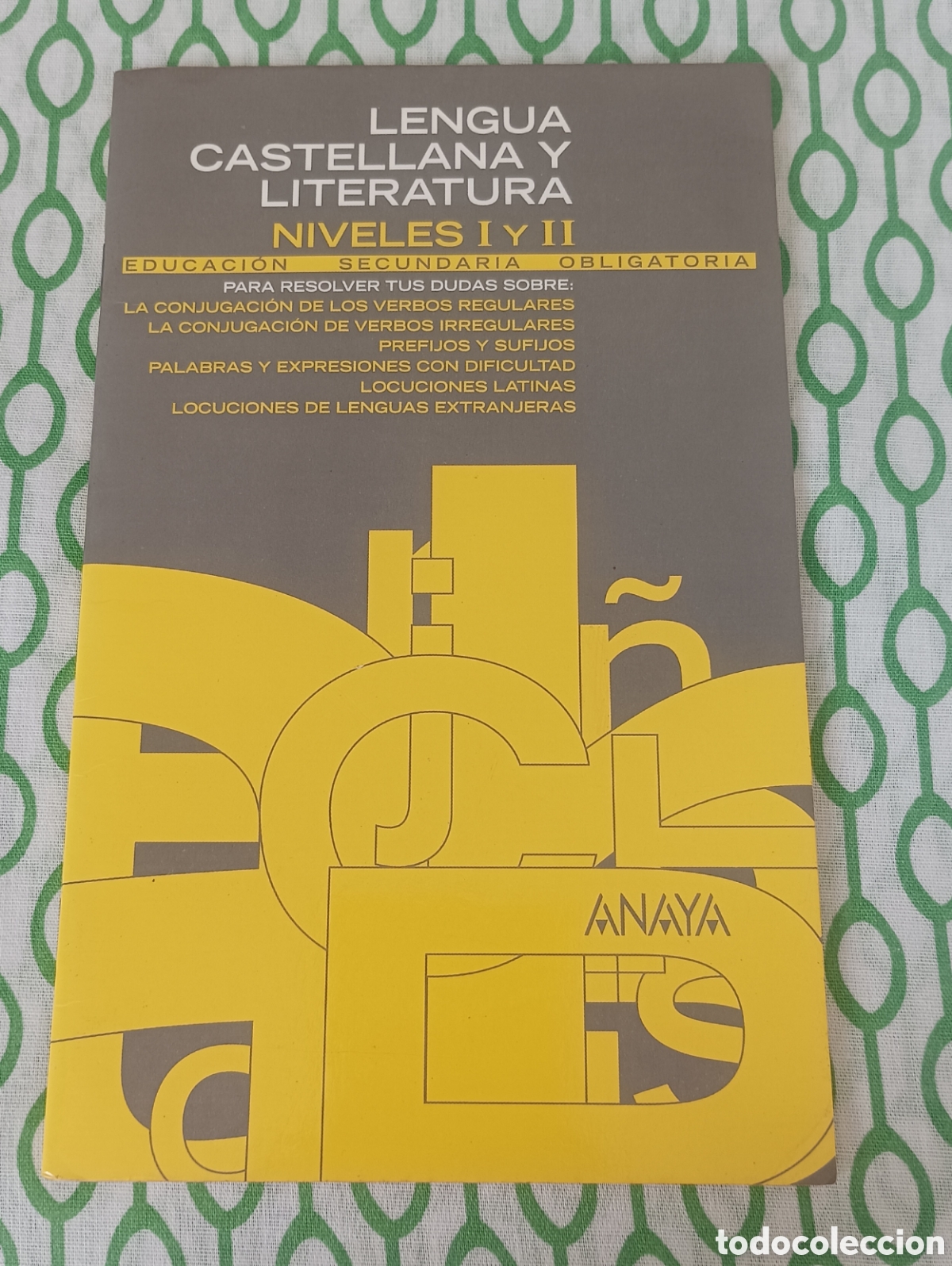 Libros de segunda mano: Cuaderno de consulta: LENGUA CASTELLANA Y LITERATURA (1.&ordm; y 2.&ordm; ESO). Ed. Anaya, 1997. Buen estado