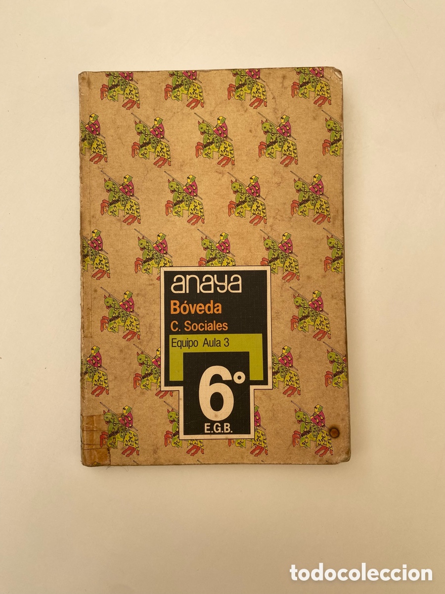 Libros de segunda mano: Libro Ciencias Sociales Boveda 6 EGB - Equipo Aula 3 - Anaya