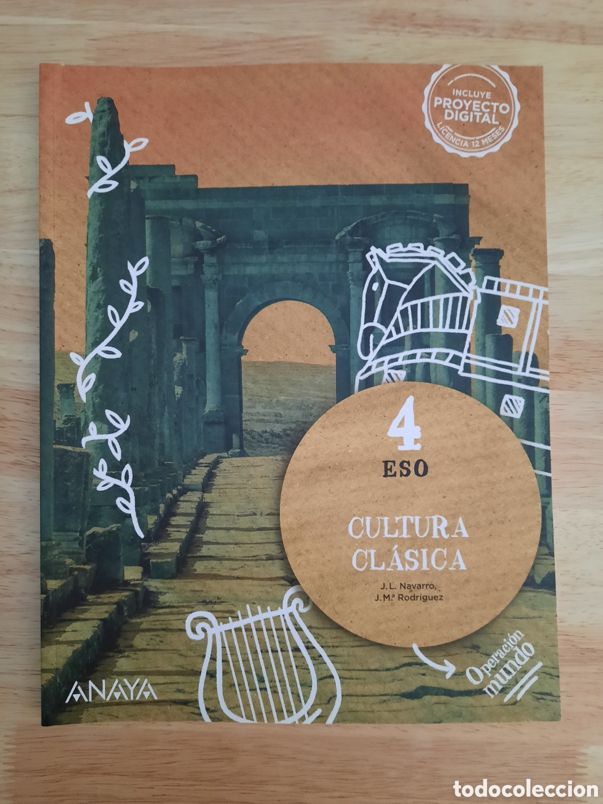 Libros de segunda mano: Libro texto CULTURA CL&Aacute;SICA 4 ESO