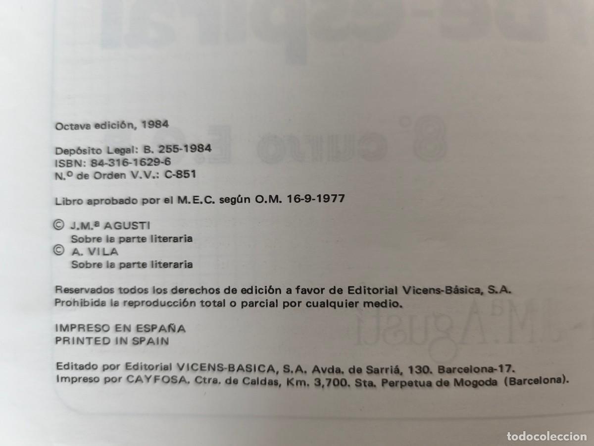 Libros de segunda mano: Matem&aacute;ticas Orbe-Espiral &ndash; 8.&ordm; curso E.G.B. - Foto 3