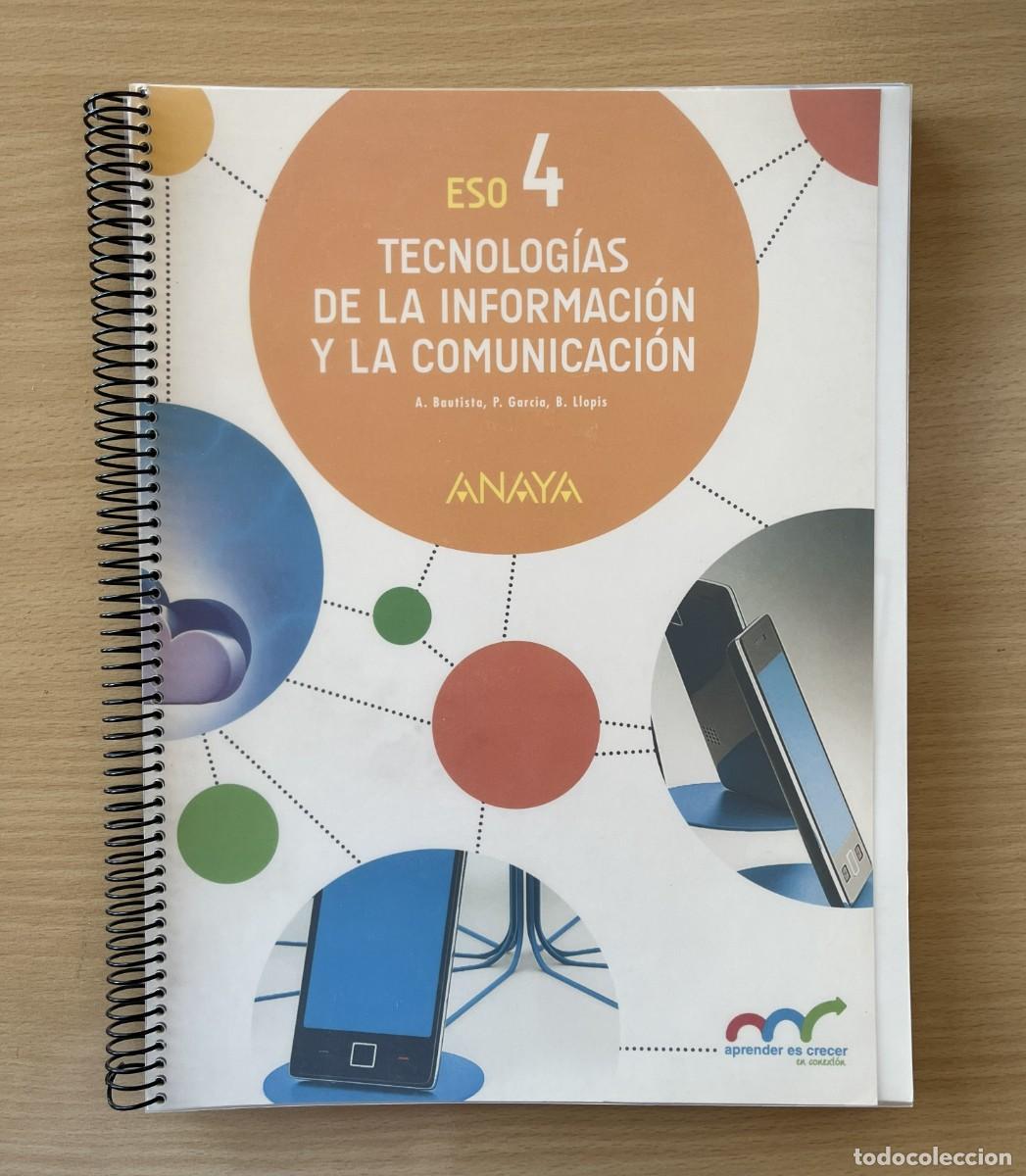 Libros de segunda mano: Libro TIC 4&ordm; ESO Anaya Educaci&oacute;n 2016