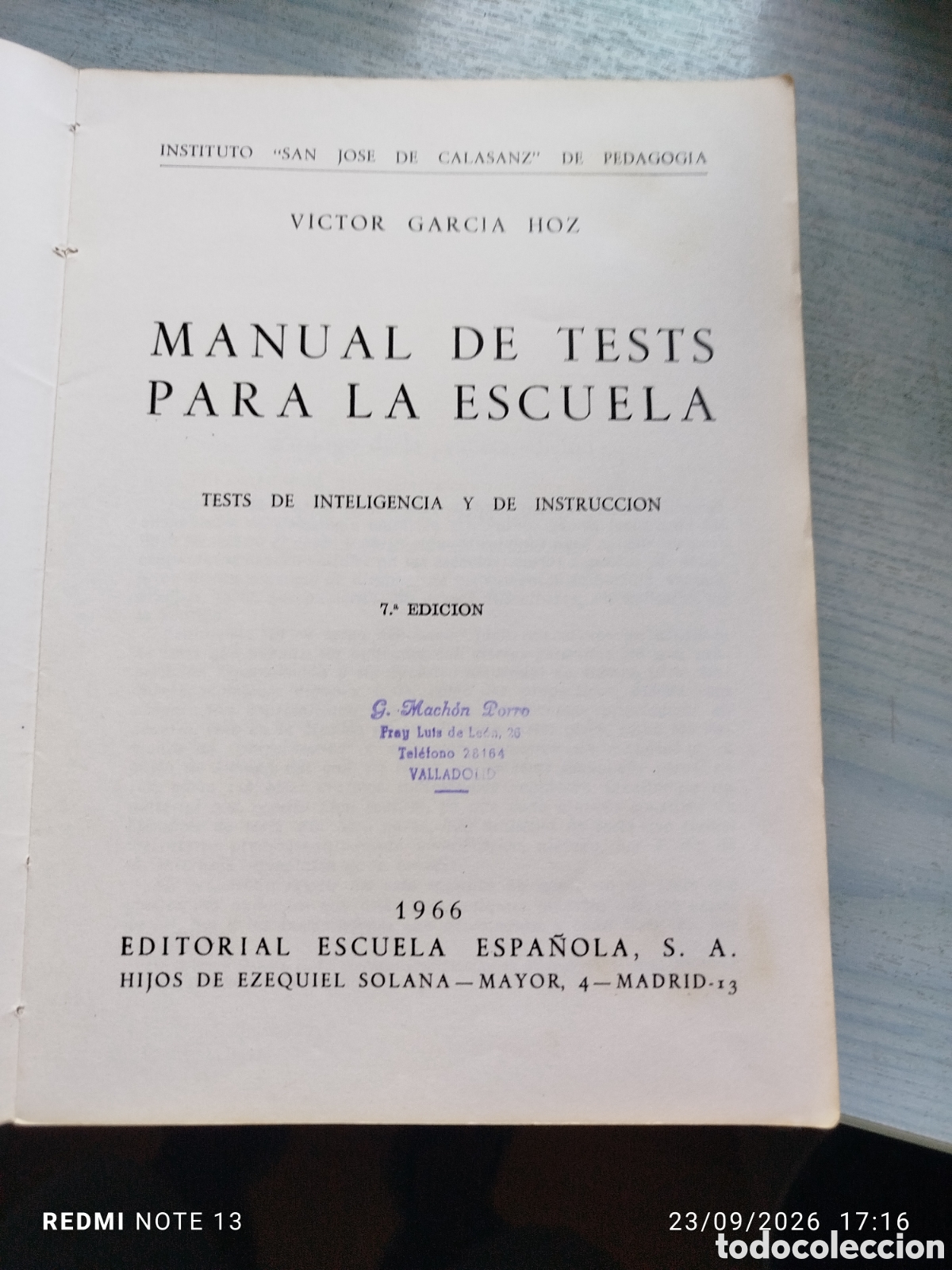 Libros de segunda mano: Manual de test para la escuela - Foto 3