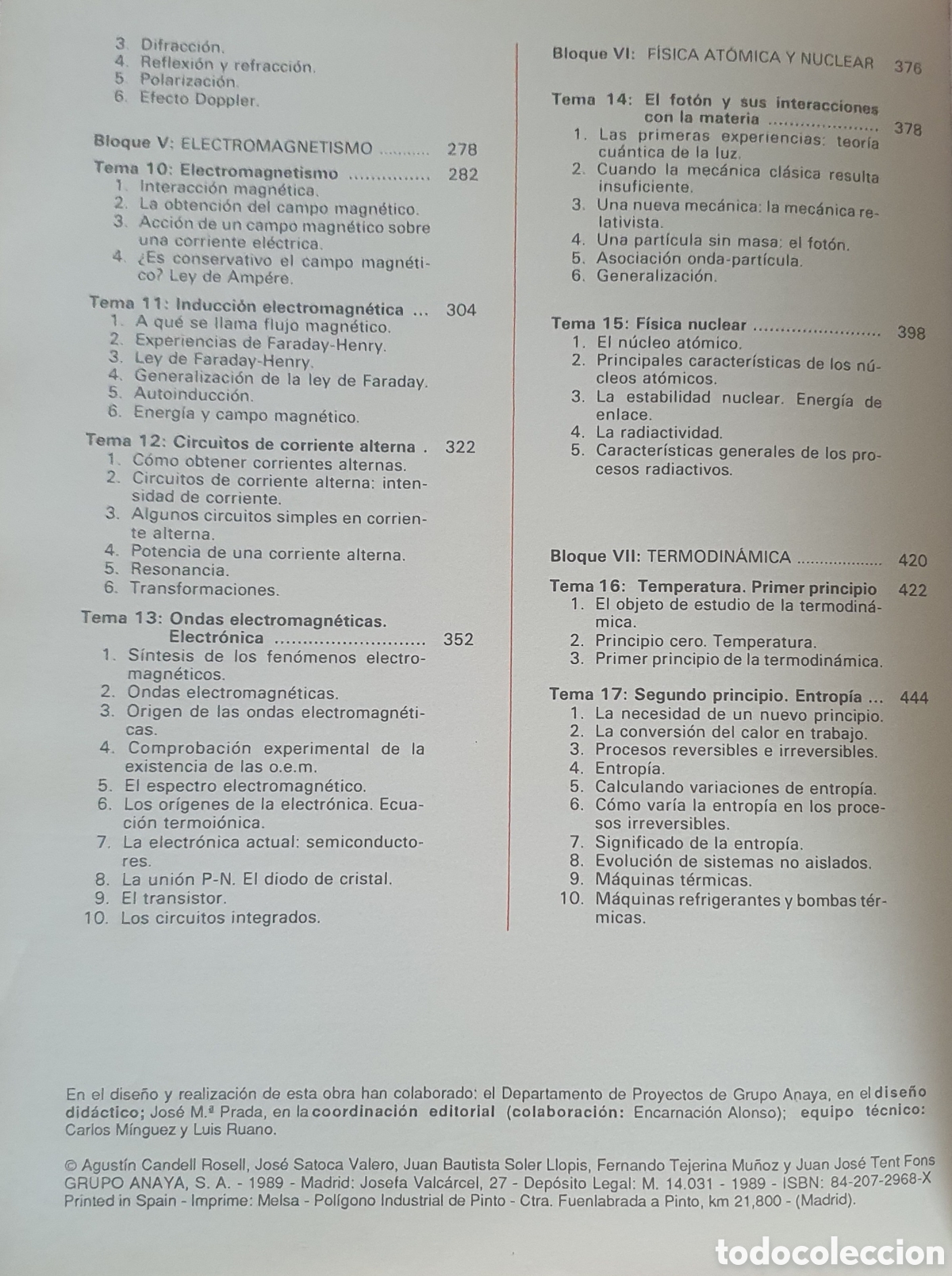 Libros de segunda mano: F&iacute;sica c.o.u. Candel/Satoca/Soler/Tejerina/Tent - Foto 6