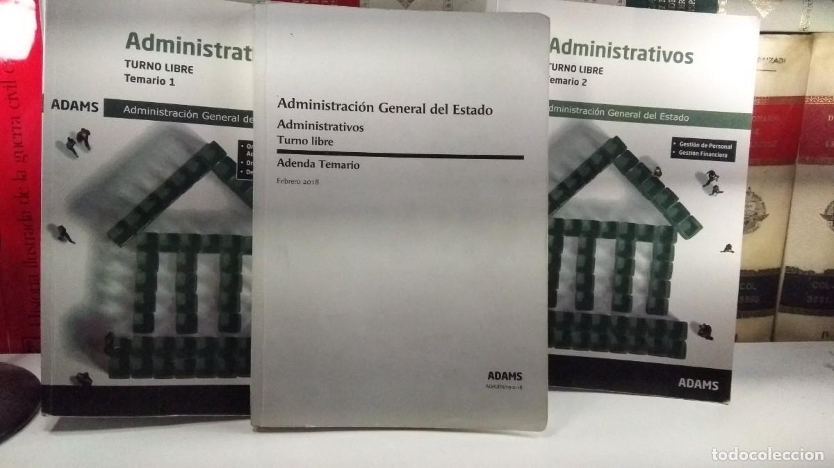 Libros de segunda mano: ADMINISTRACI&Oacute;N GENERAL DEL ESTADO. ADMINISTRATIVOS. TURNO LIBRE. Temario 1-2 + ADENDA . Adams 2019.