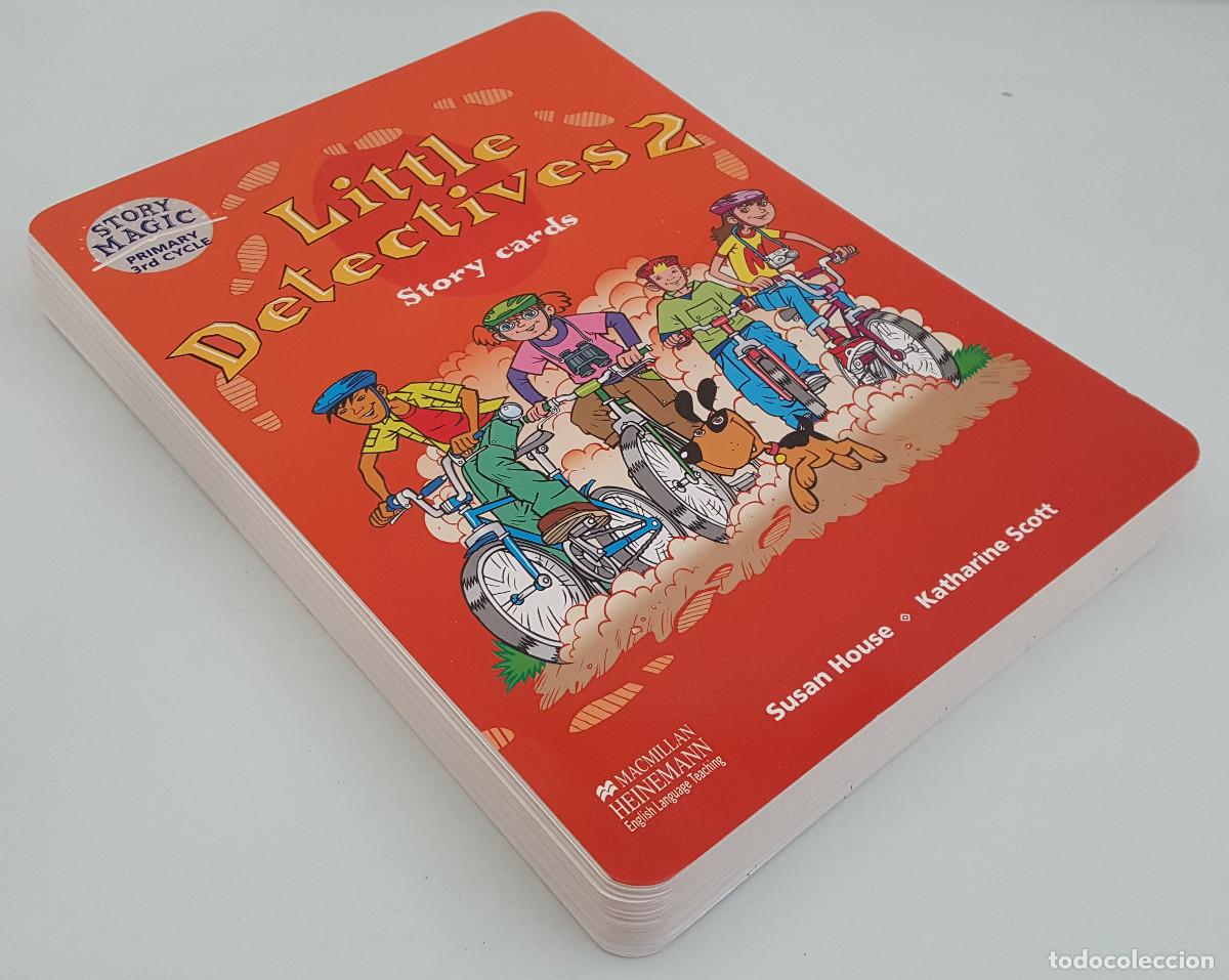 Libros de segunda mano: STORY CARDS LITTLE DETECTIVES 2 MACMILLAN HEINEMANN)-L&Aacute;MINAS DE PROFESOR / MATERIAL DID&Aacute;CTICO INGL&Eacute;S