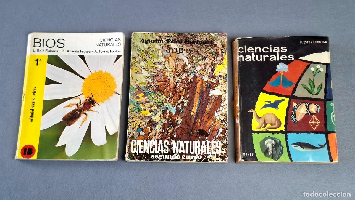 Libros de segunda mano: Lote de 3 Libros de texto de CIENCIAS NATURALES bachillerato a&ntilde;os 70