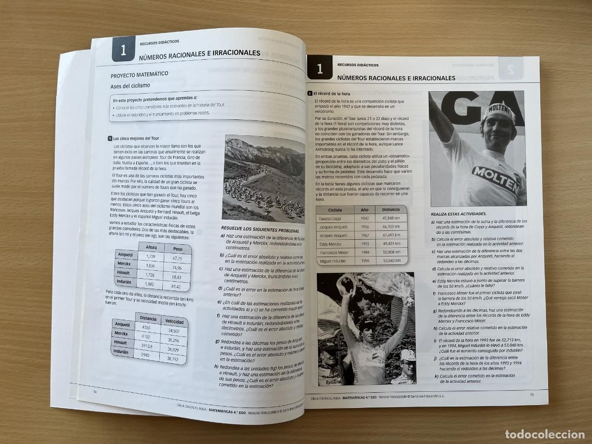 Libros de segunda mano: Matem&aacute;ticas 4 ESO Recursos Santillana - Foto 5