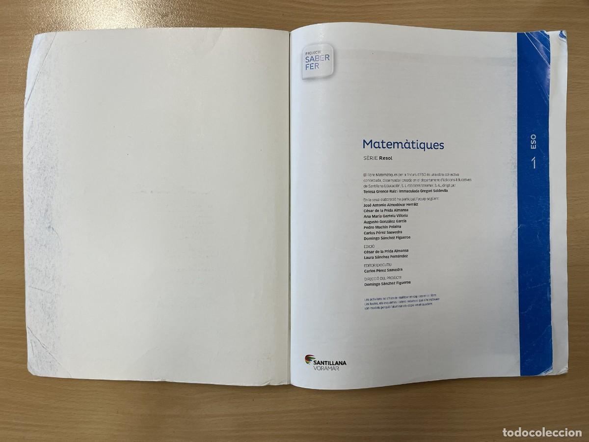 Libros de segunda mano: Matem&agrave;tiques 1 ESO Santillana - Foto 2