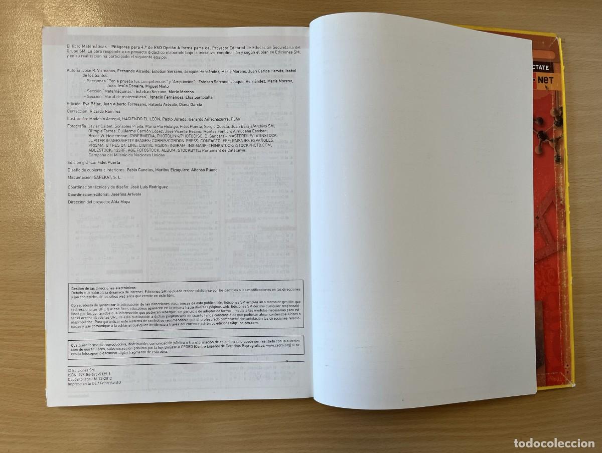 Libros de segunda mano: Matem&aacute;ticas 4 ESO Opci&oacute;n A SM - Foto 7