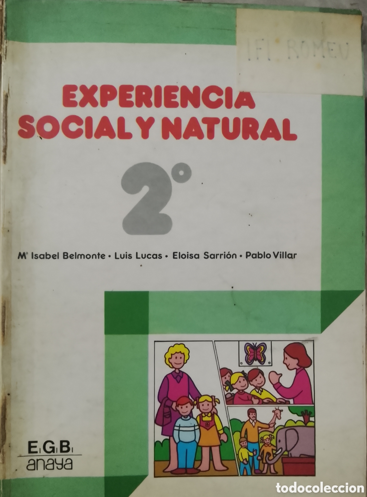 Libros de segunda mano: Libro 2o EGB &rdquo;Experiencia Social y Natural &rdquo;Anaya 80s