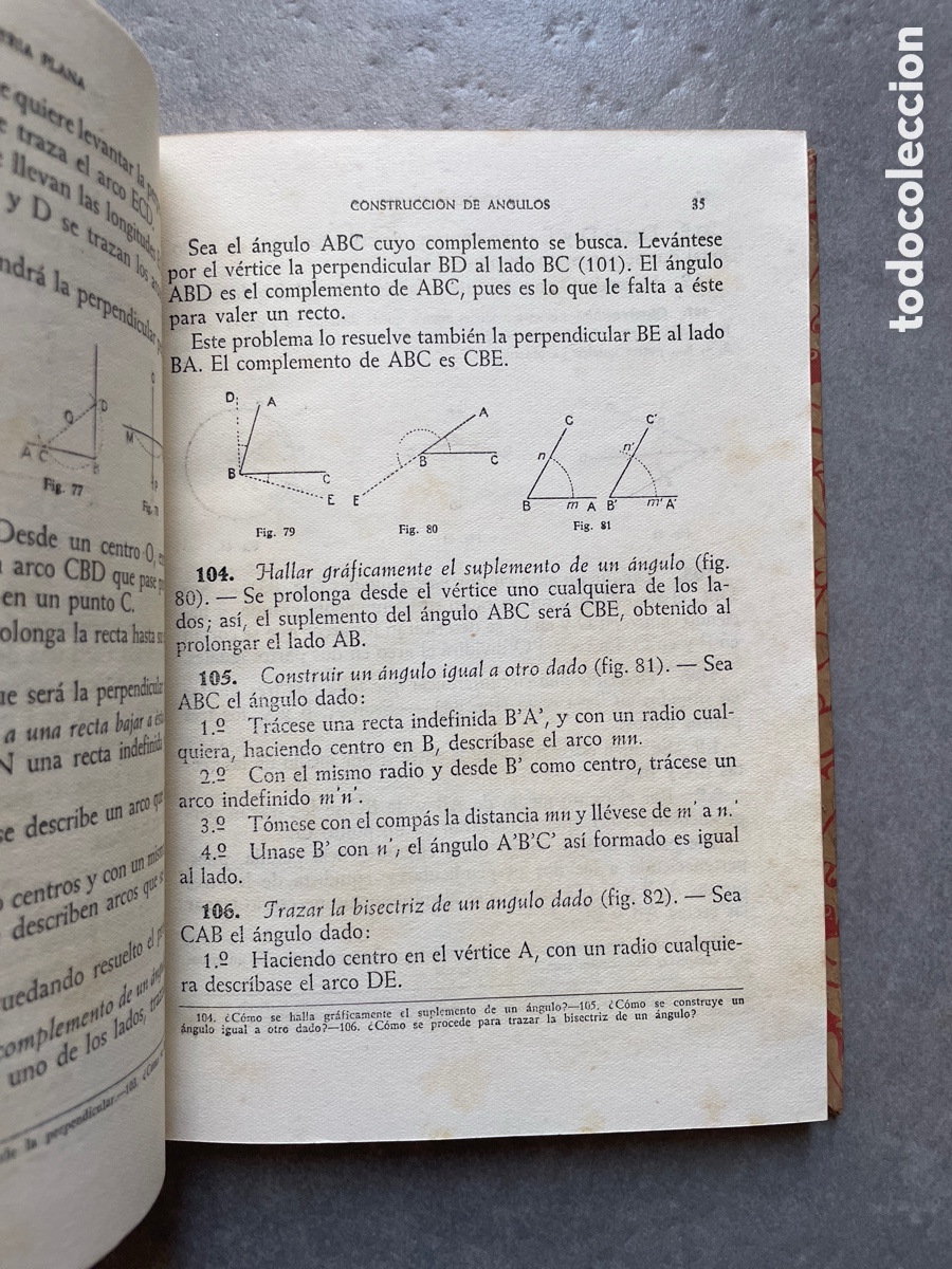 Libros de segunda mano: Libro escolar. Geometr&iacute;a segundo grado. Edelvives. 1941. - Foto 3