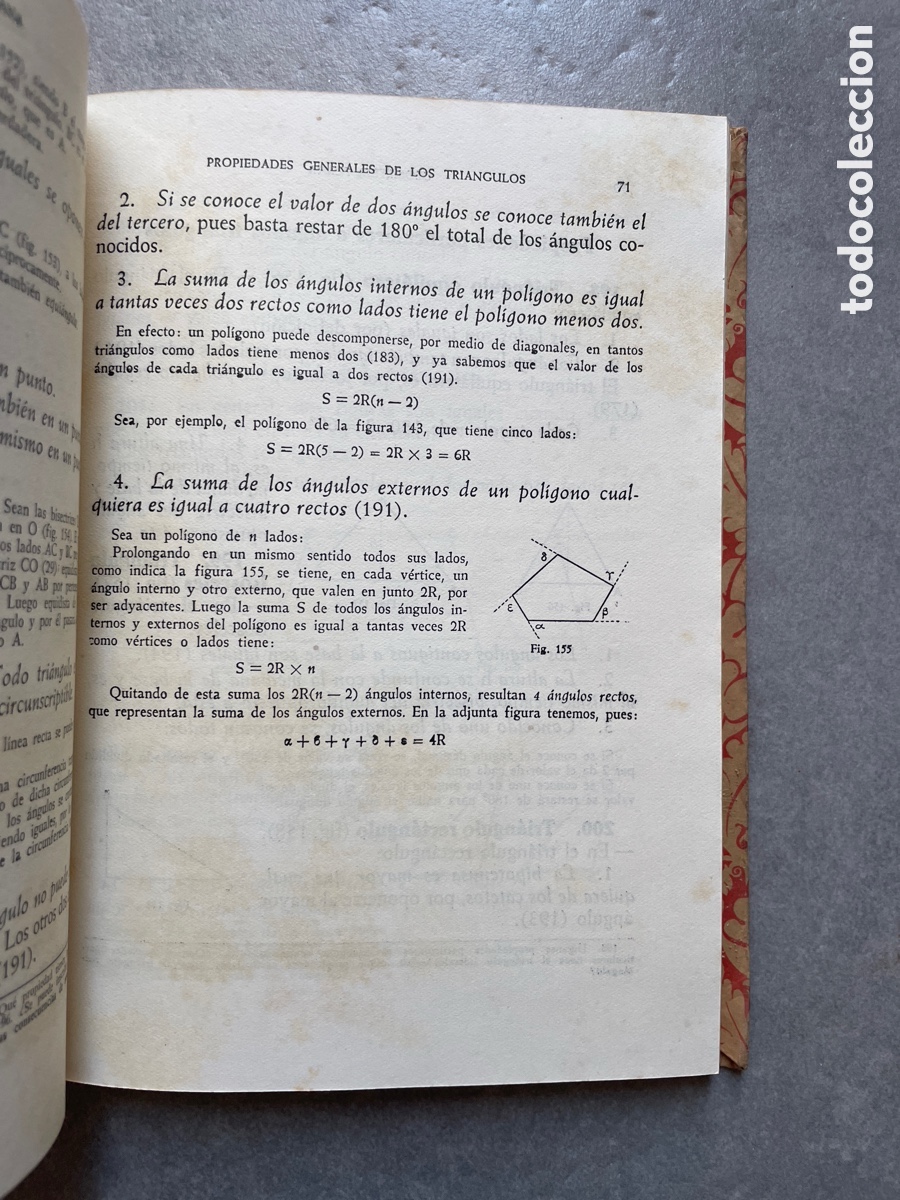 Libros de segunda mano: Libro escolar. Geometr&iacute;a segundo grado. Edelvives. 1941. - Foto 5