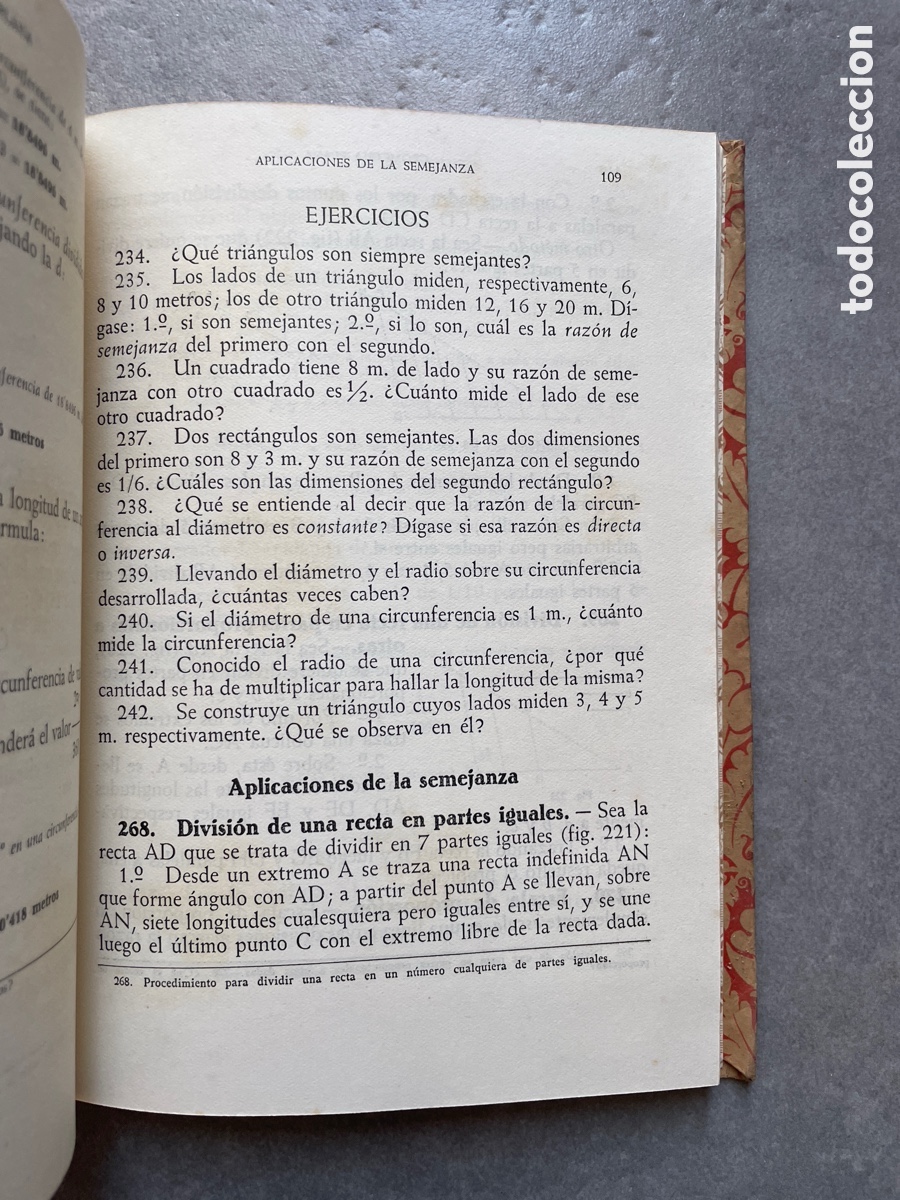 Libros de segunda mano: Libro escolar. Geometr&iacute;a segundo grado. Edelvives. 1941. - Foto 6
