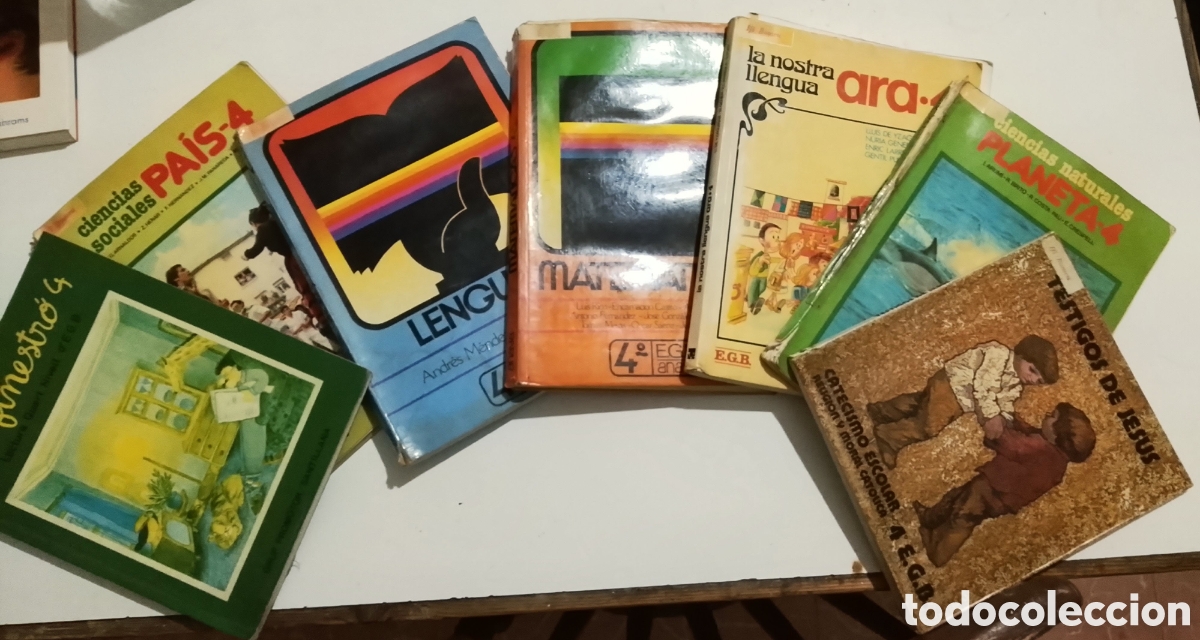 Libros de segunda mano: Megapack Colecci&oacute;n 7 Libros 4&ordm; EGB Anaya Vicens Vives M&iacute;ticos Vintage 80s
