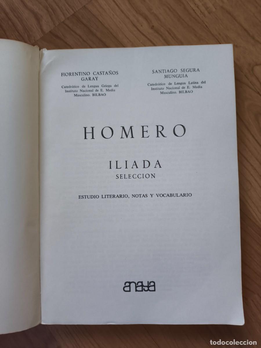 Libros de segunda mano: Libro de texto Homero -Iliada - Foto 3